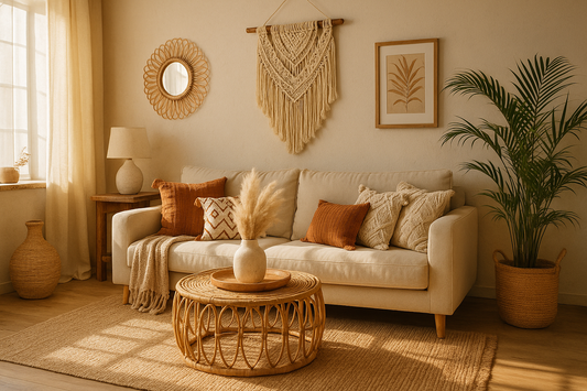 Styl boho we wnętrzach – naturalny luz i osobisty klimat