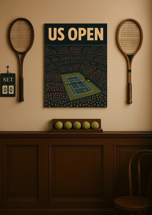 Nocny Pojedynek na Hardcourcie US Open Plakat