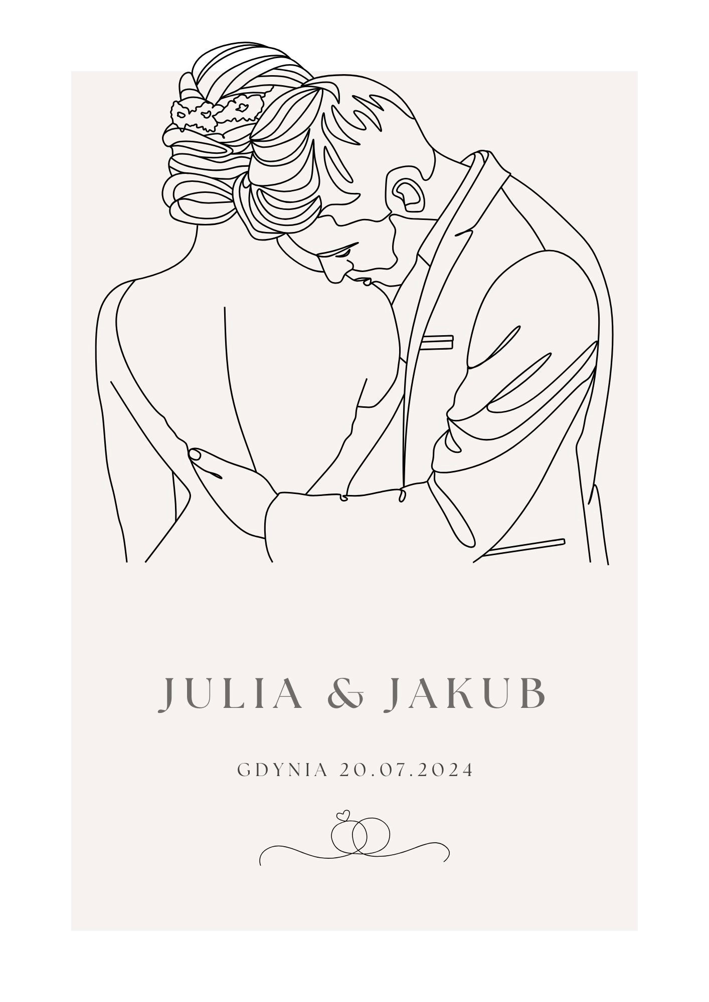 Personalizowany Plakat Ślubny – Wyjątkowy Prezent dla Nowożeńców