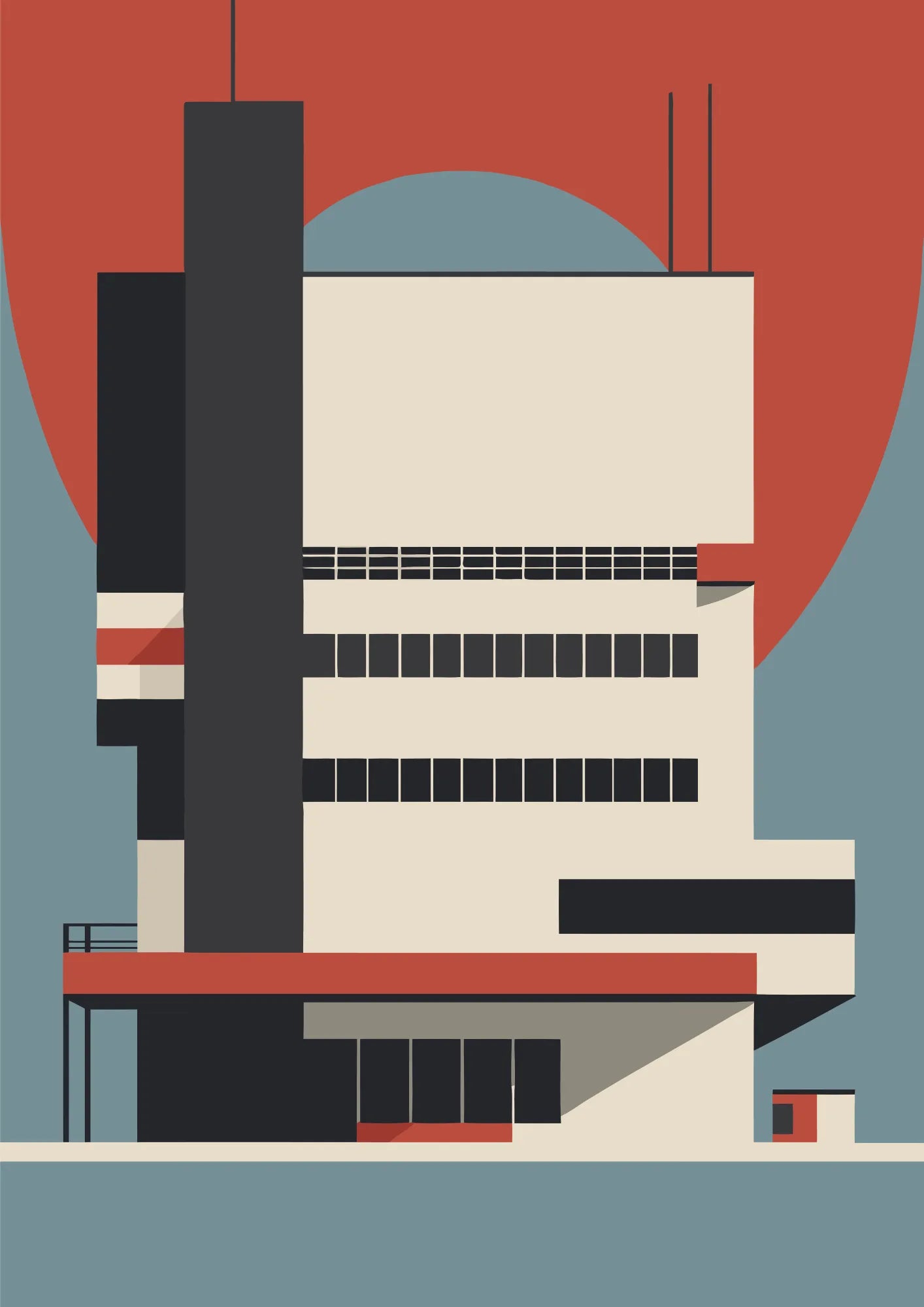 Modernistyczna Architektura Bauhaus Plakat