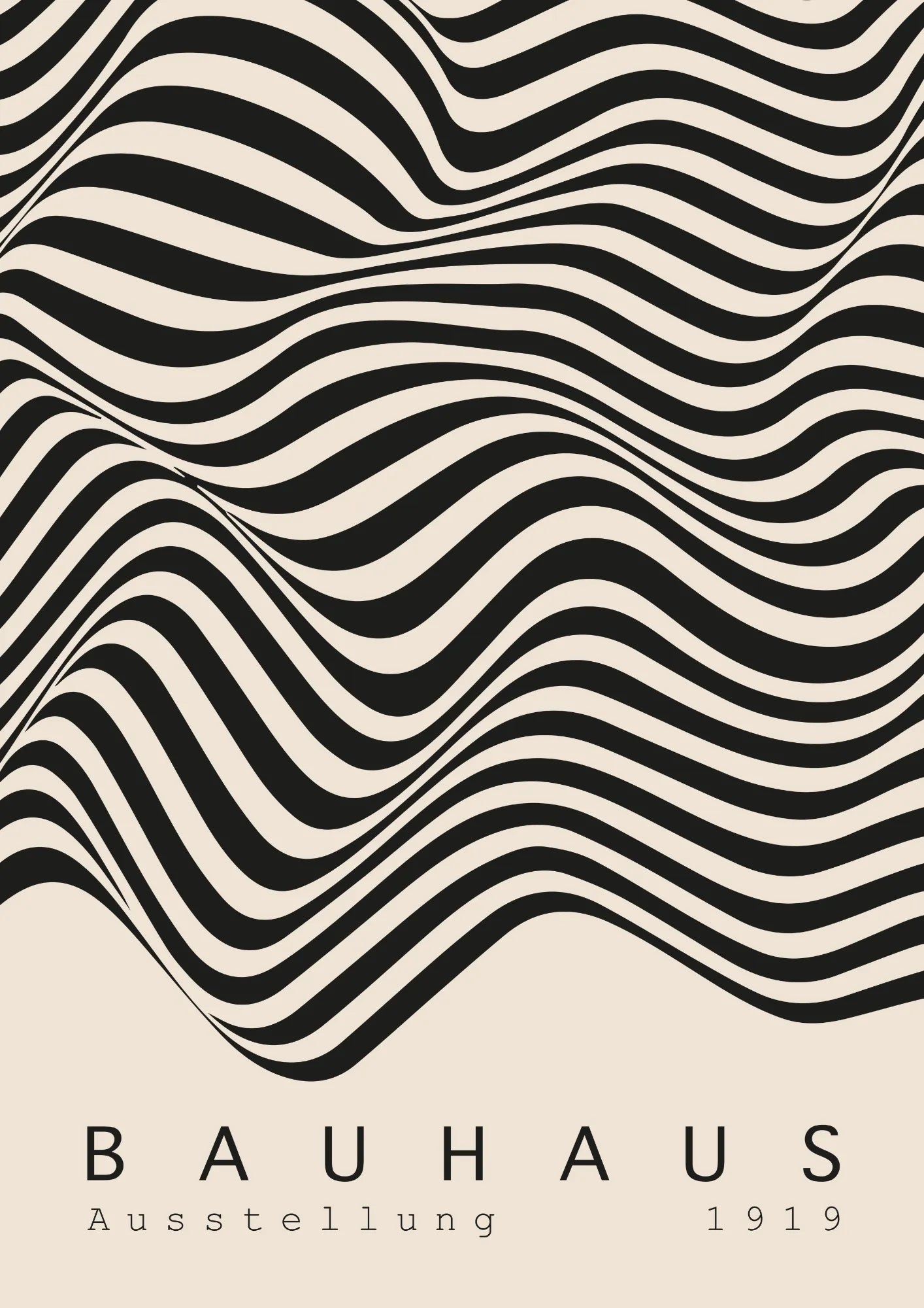 Bauhausowa Dynamika Fal Plakat