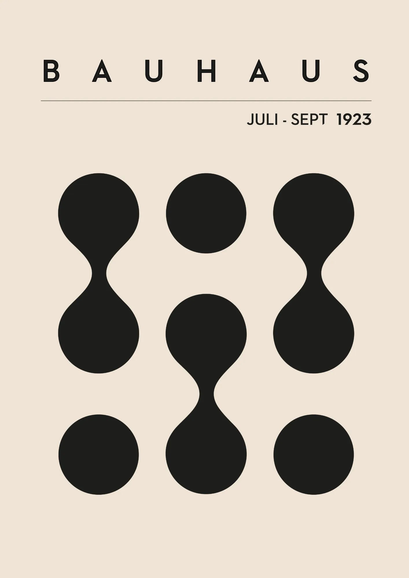 Bauhausowa Symetria i Organiczne Formy Plakat