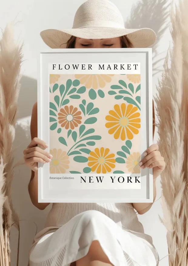 New York Flower Market Plakat