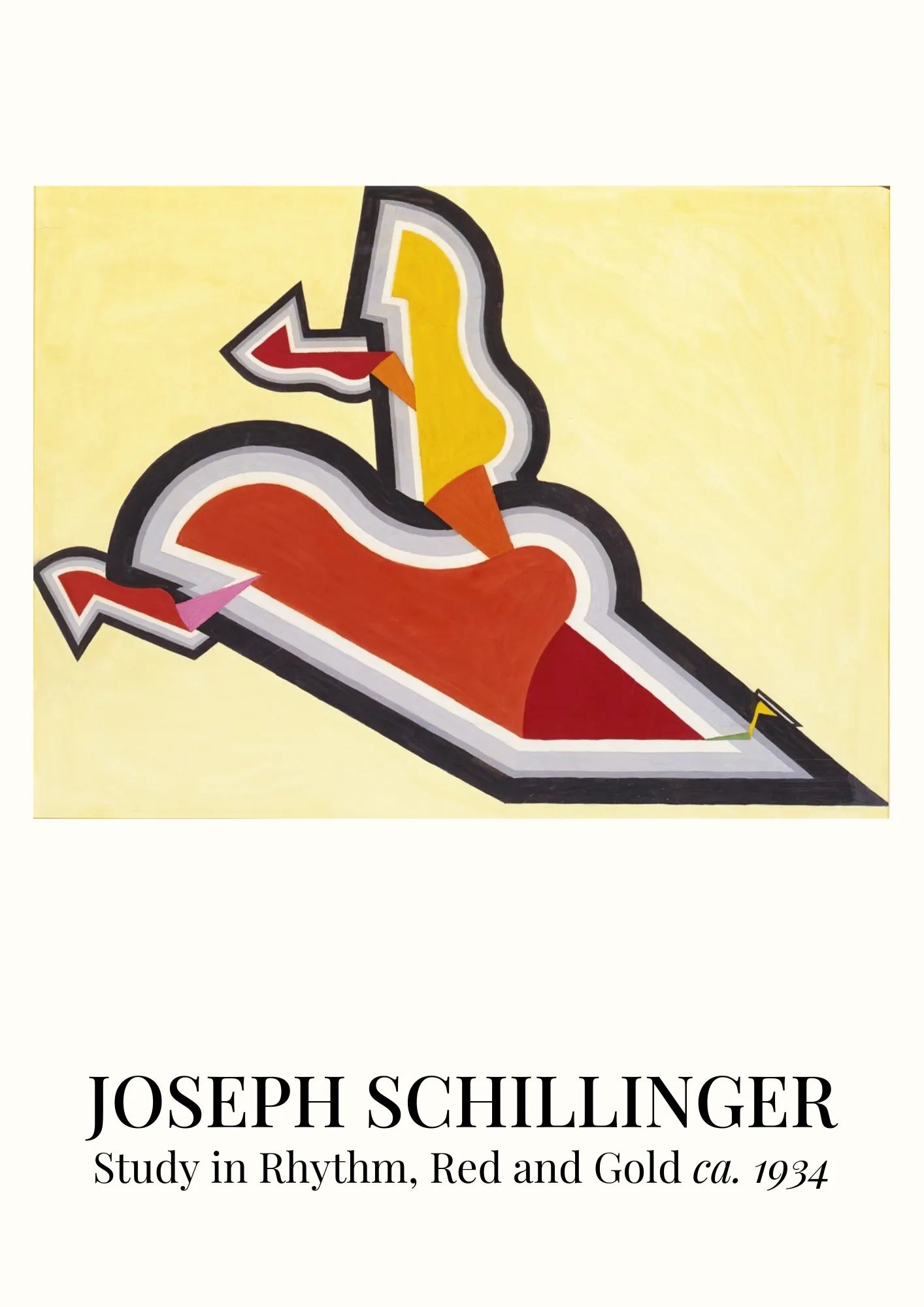 Schillinger Rytm w Czerwieni i Złocie Plakat