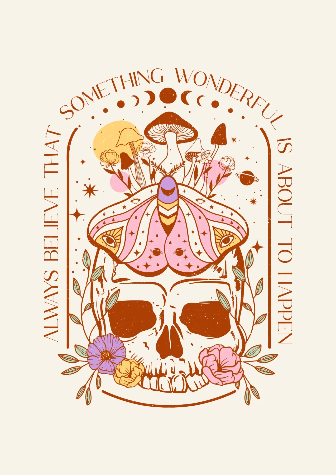 Motyl i Czaszka Plakat