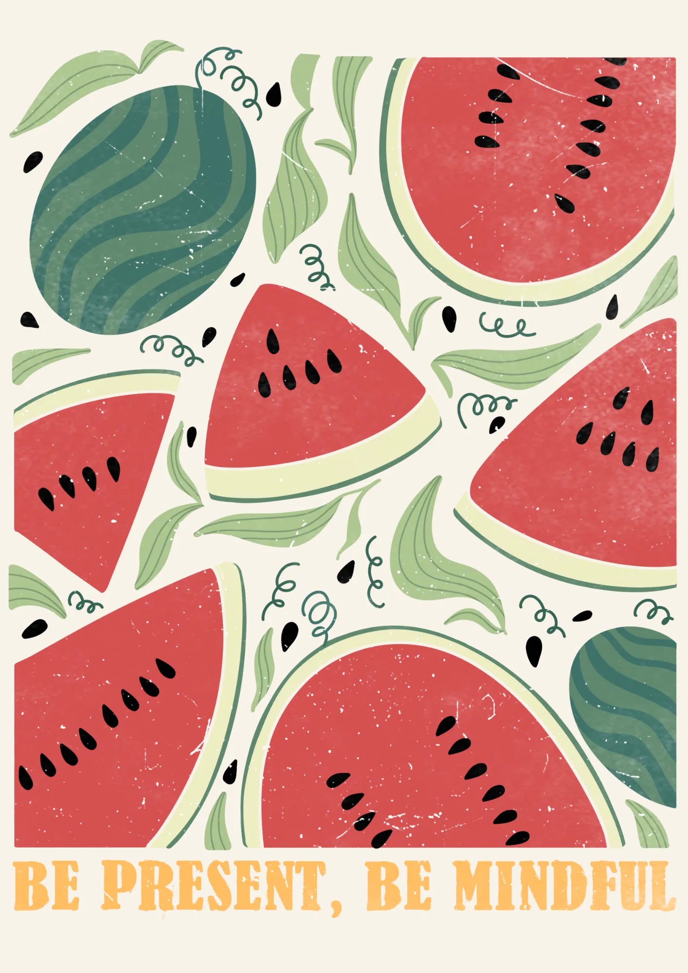 Obecność i Uważność Arbuz Plakat