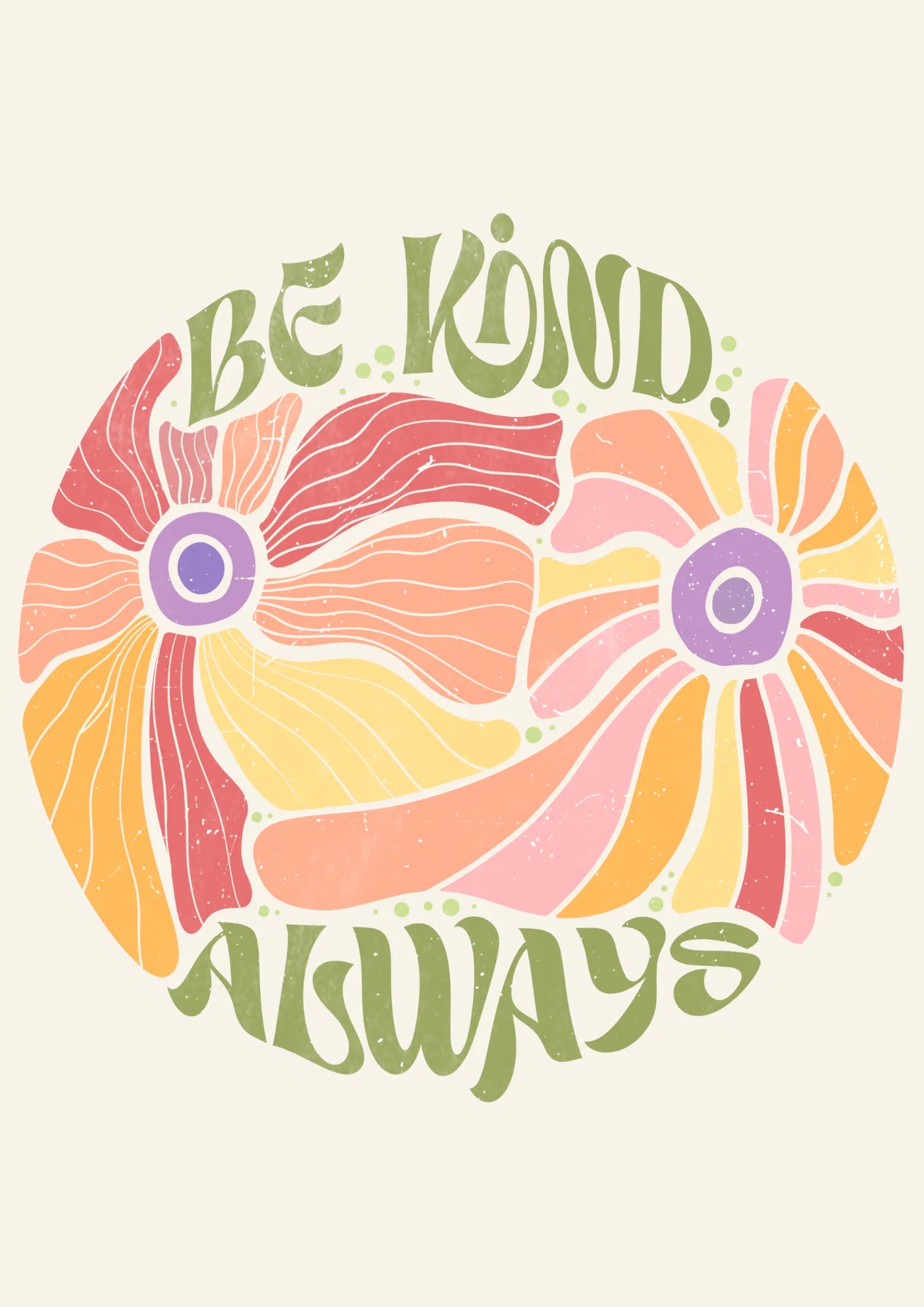 Bądź Miły Zawsze Kwiaty Plakat