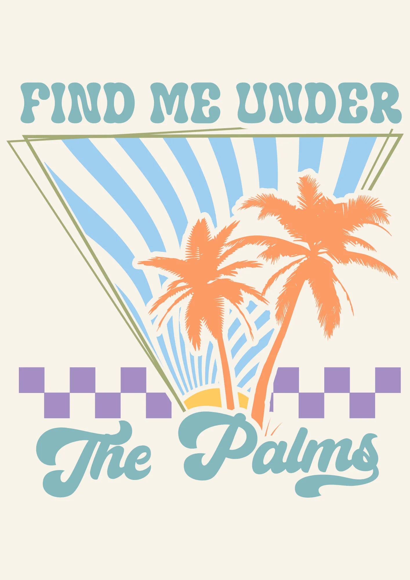 Pod Palmami w Tropikach Plakat