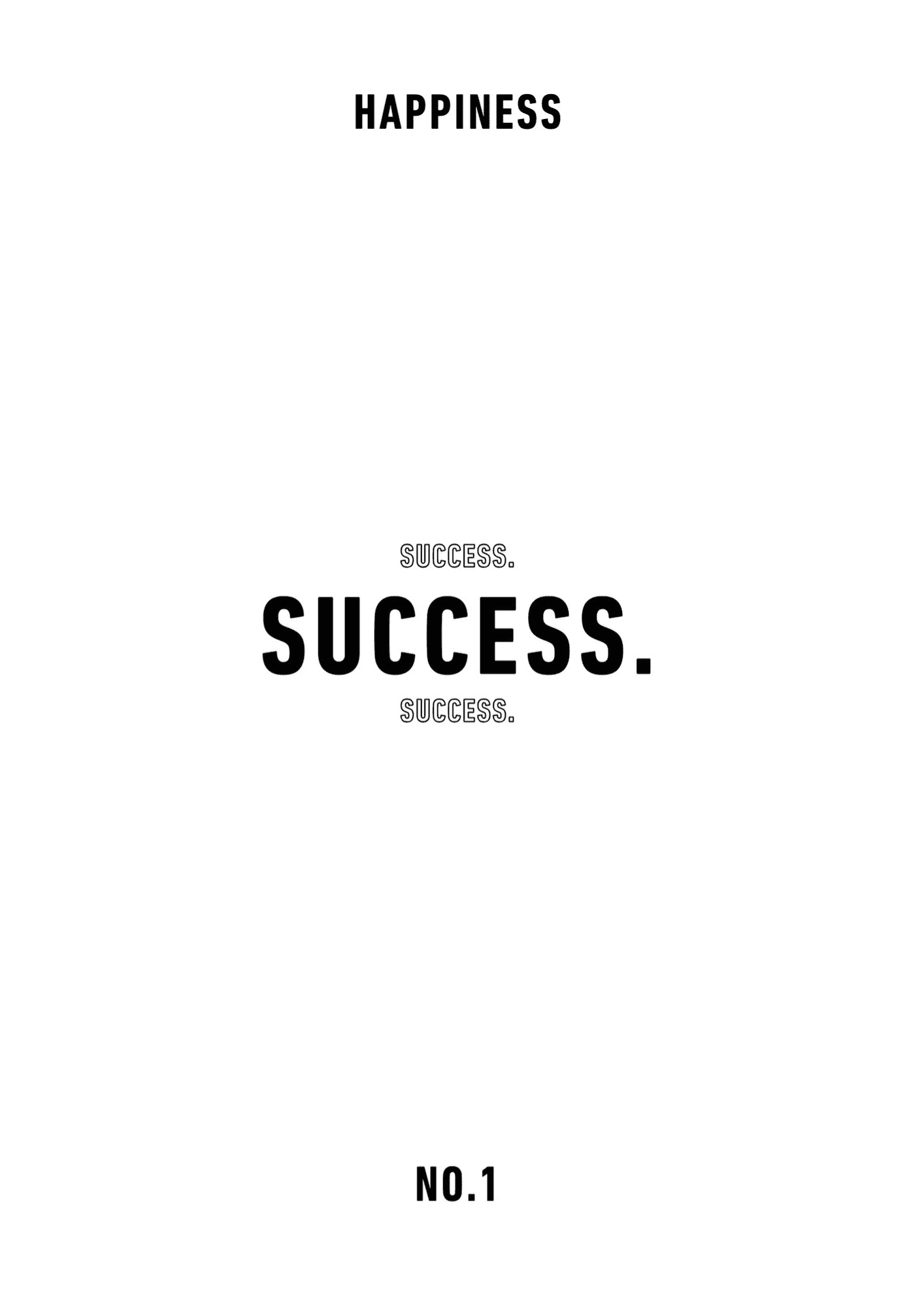 Success Is Happiness Plakat