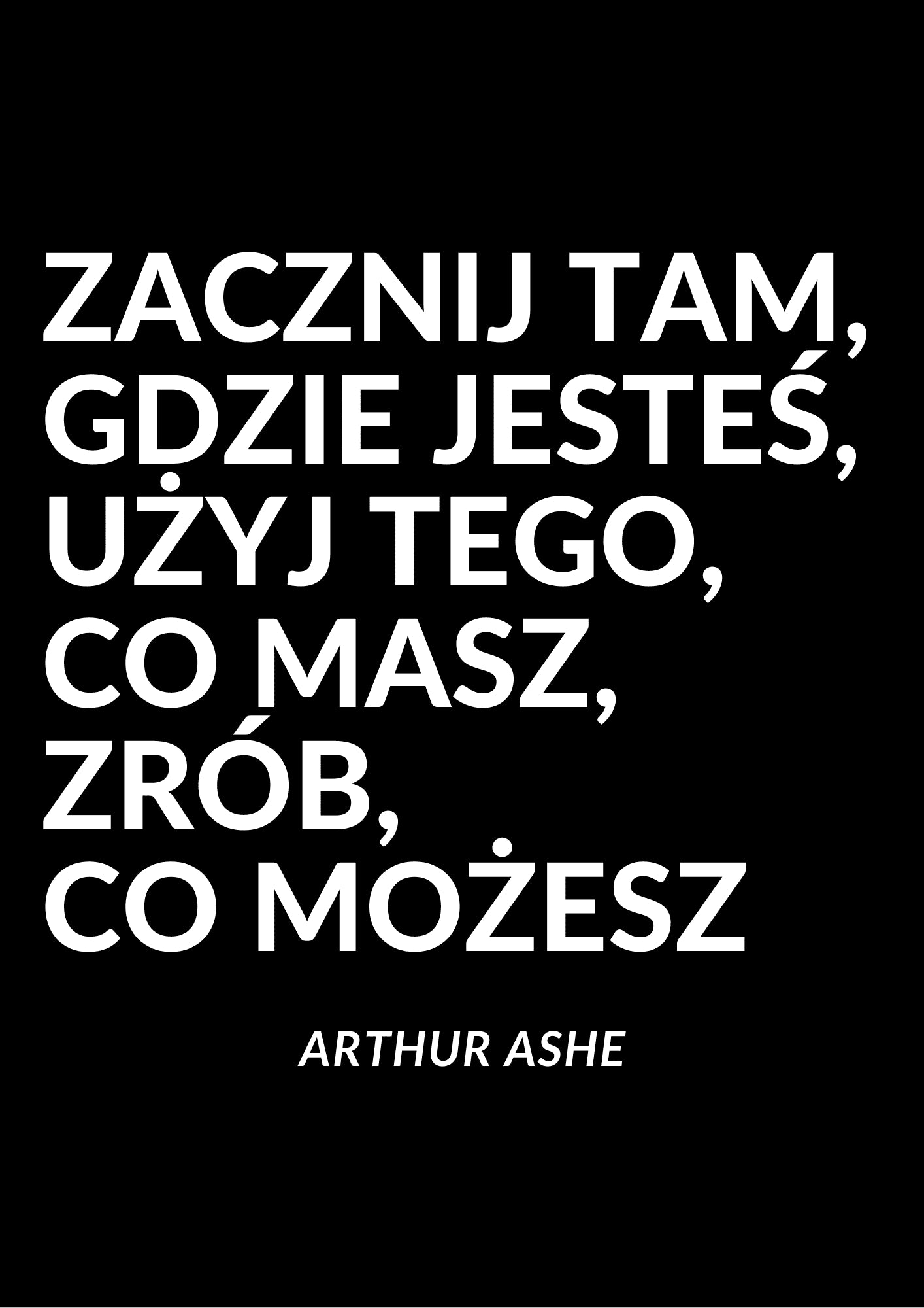 Zacznij tam, gdzie jesteś Plakat