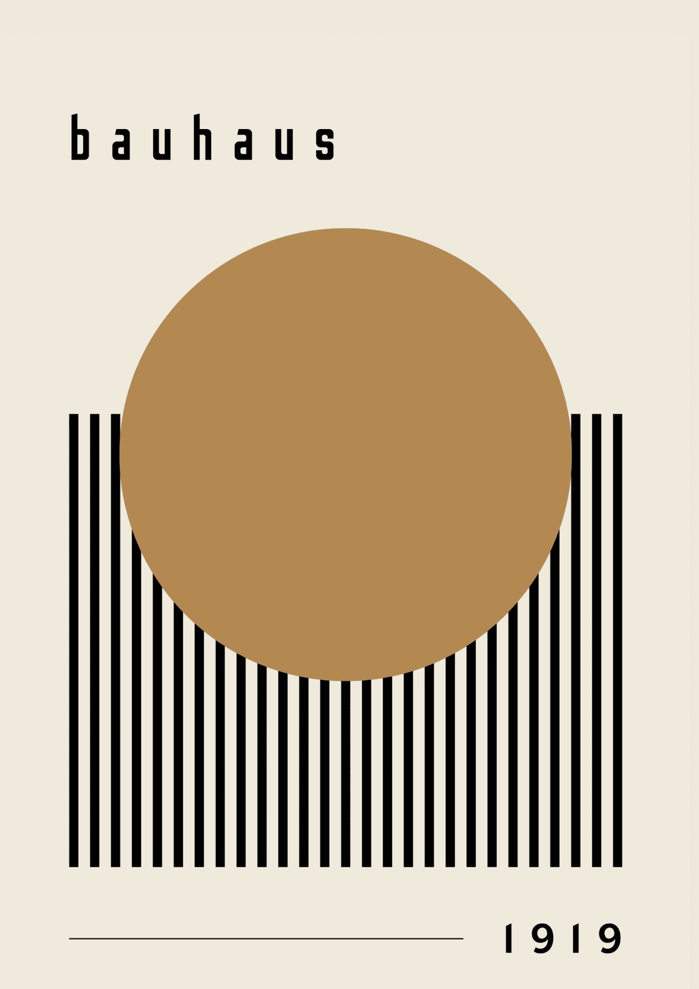 Bauhaus 1919 w Stylu Retro Plakat