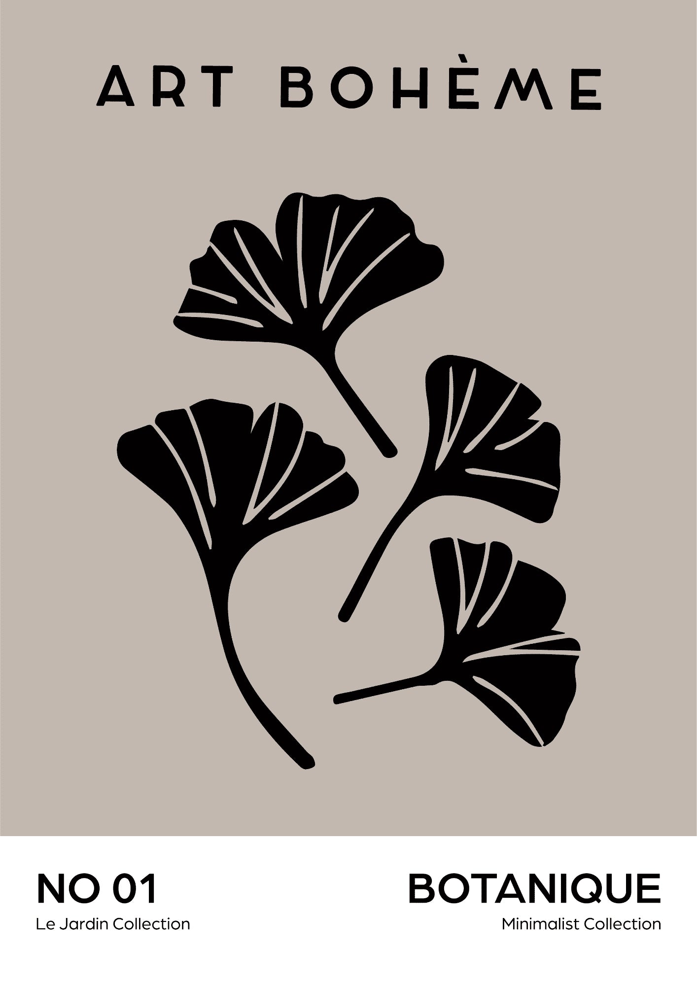 Ginkgo Minimalistyczny Plakat