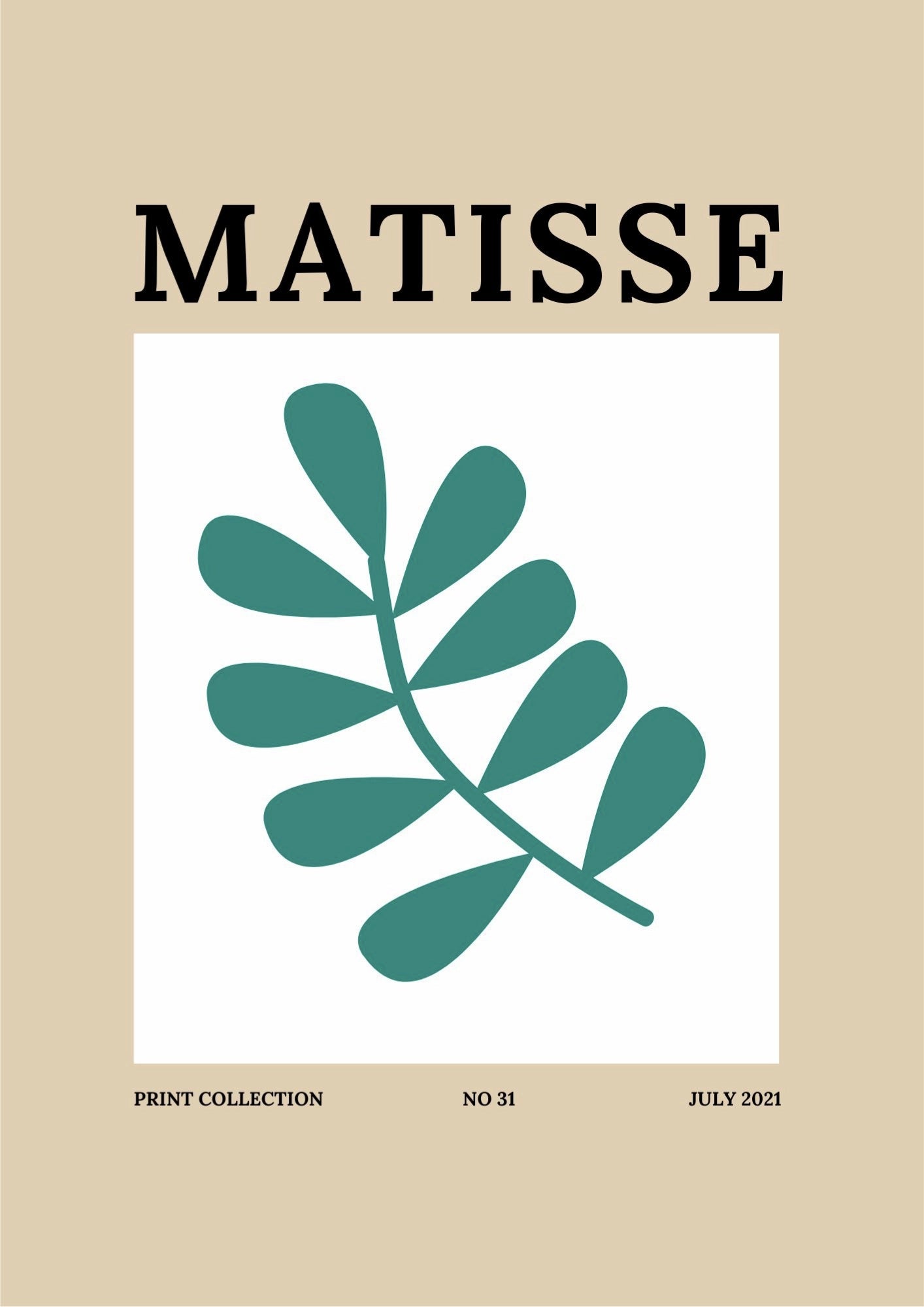 Zielony Liść Matisse'a Plakat