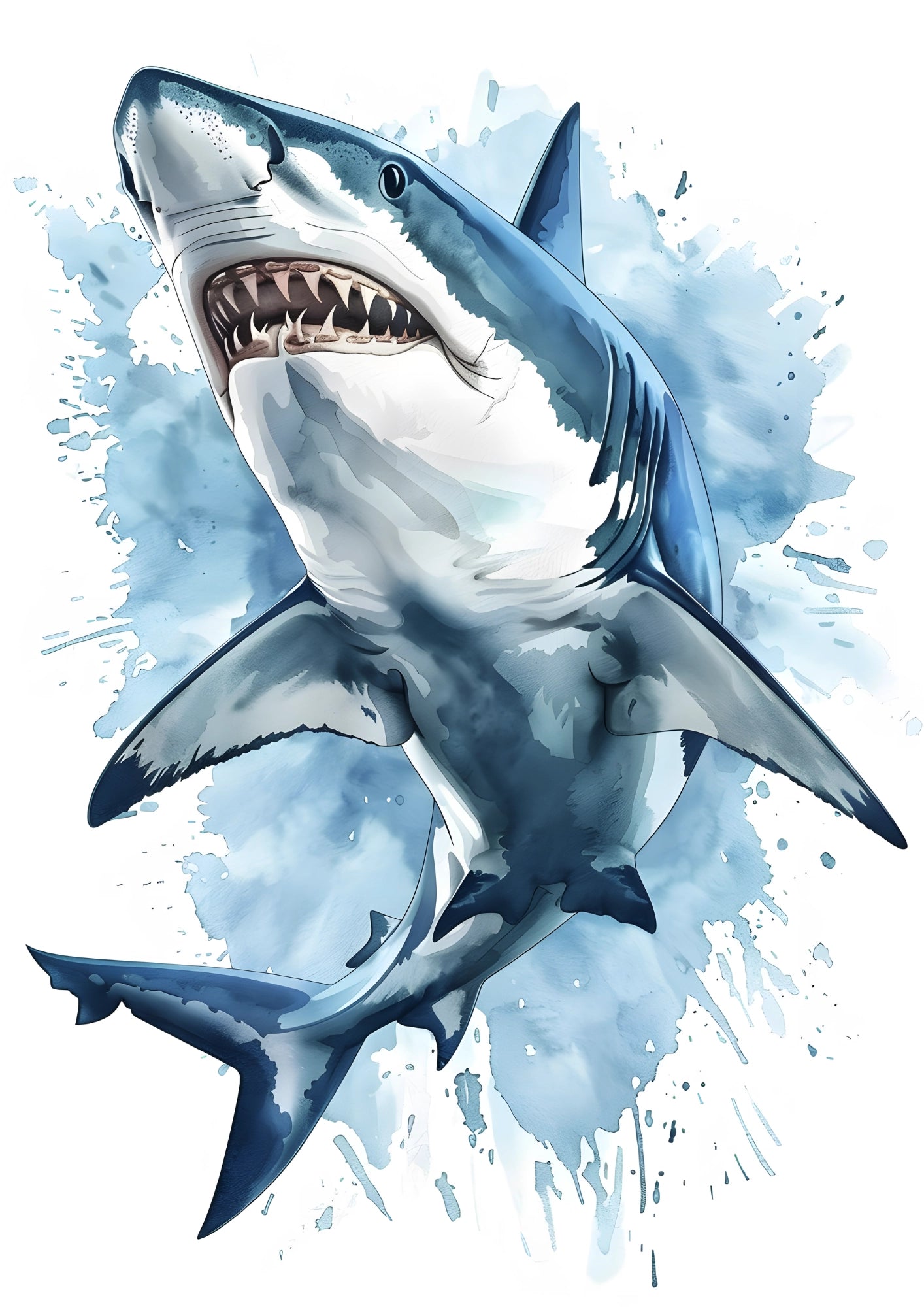 Dynamiczny Rekin Oceaniczny Plakat