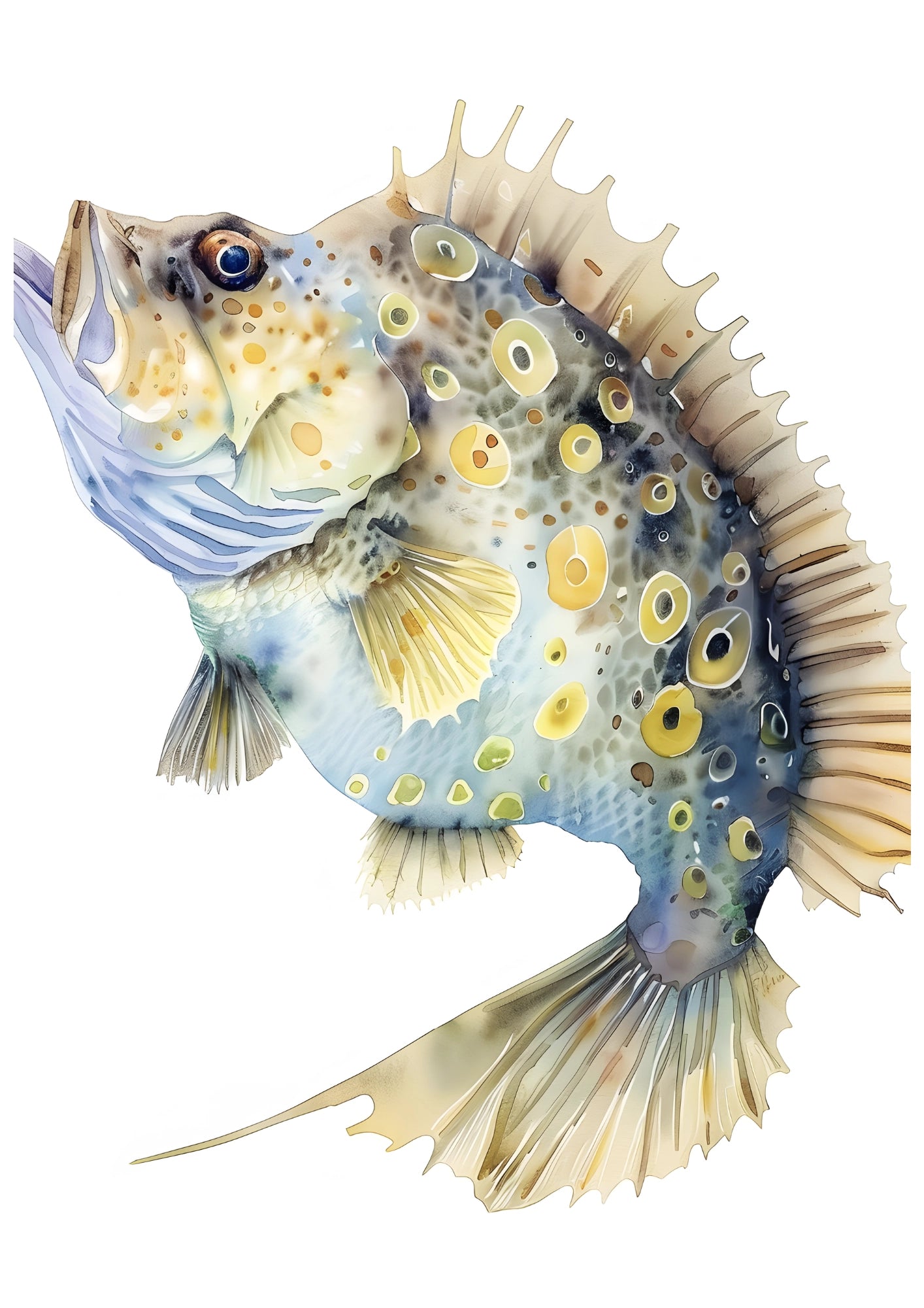 Egzotyczna Ryba Akwarelowa Plakat