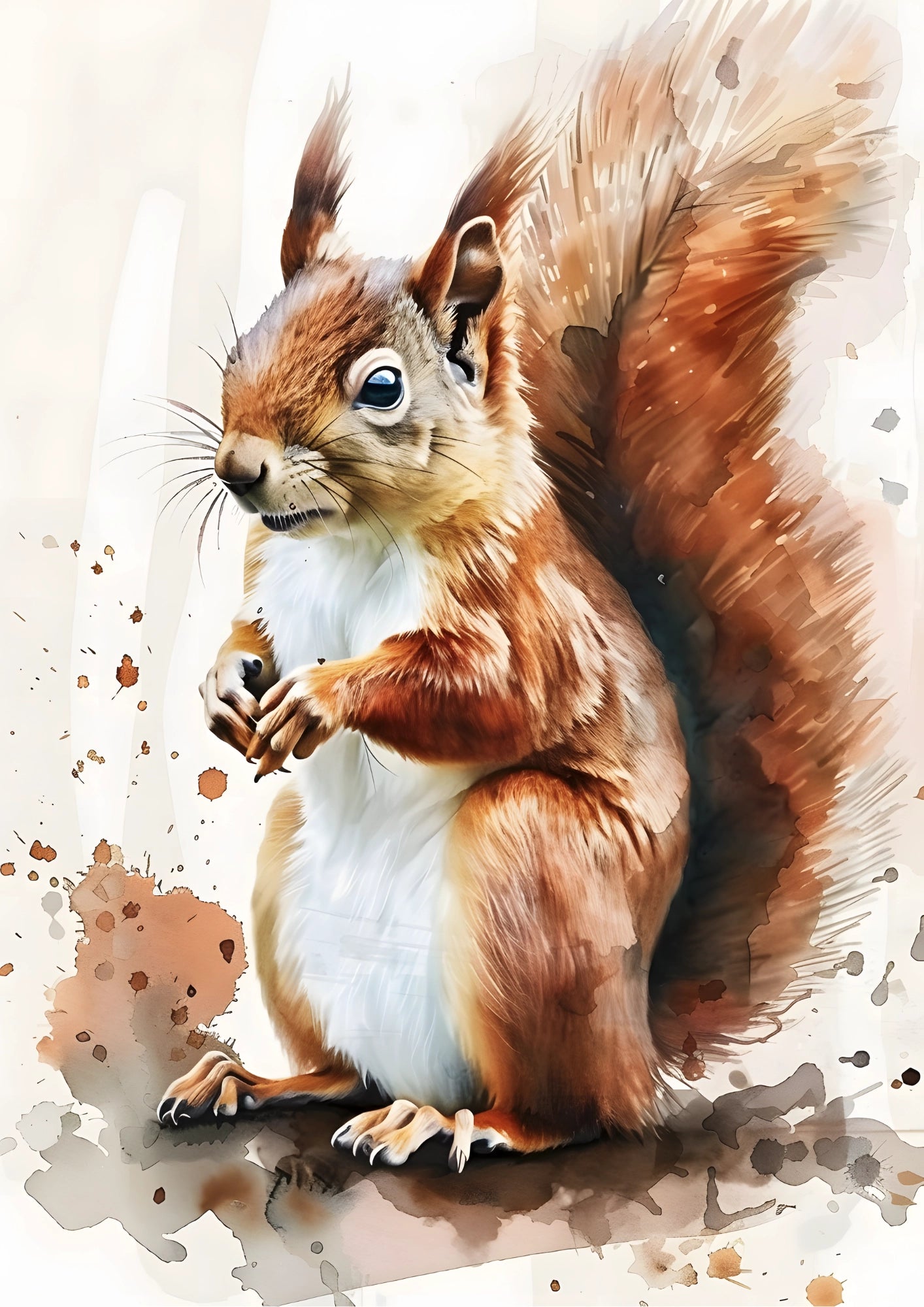 Wiewiórka w Jesiennym Lesie Plakat