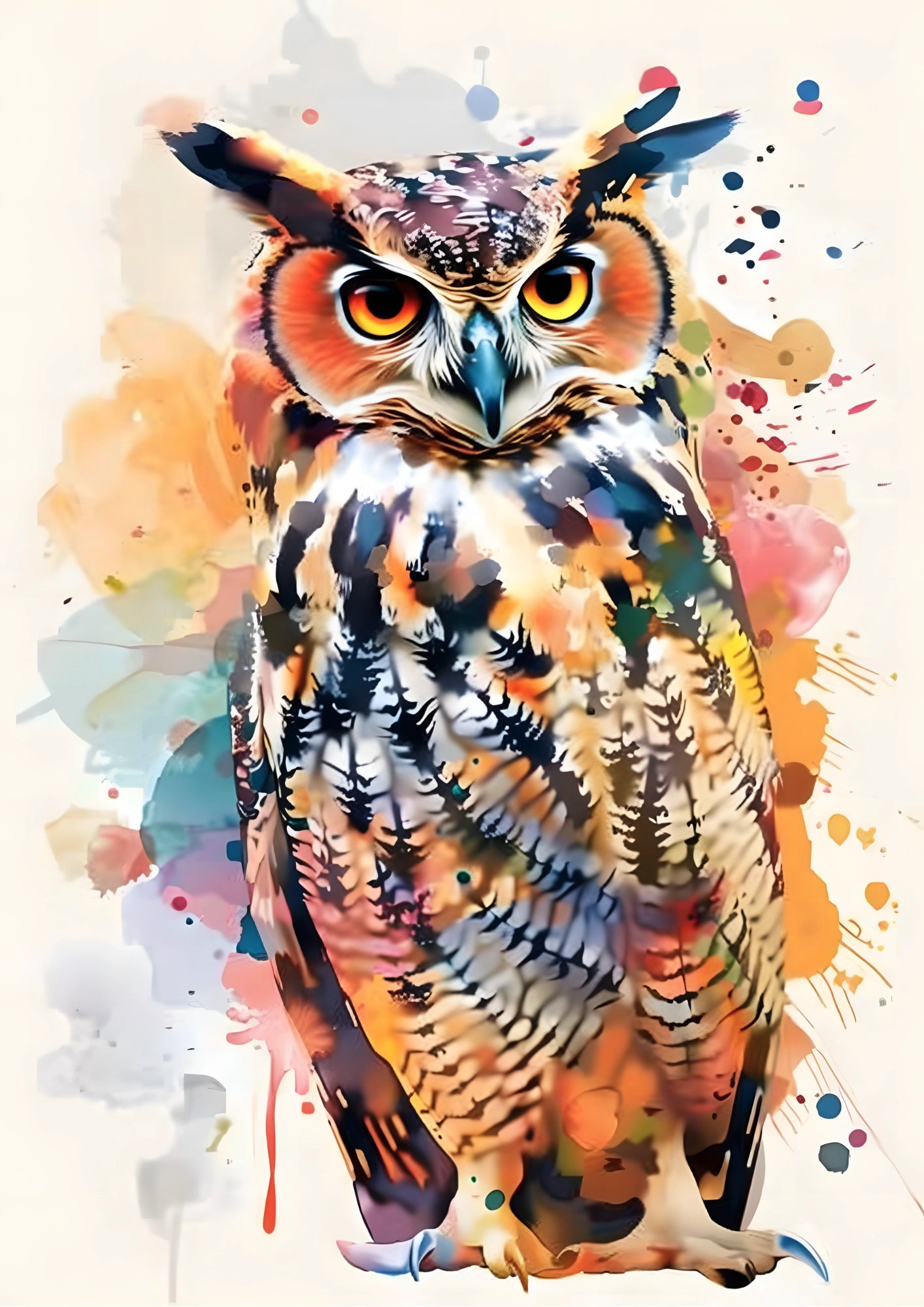 Sowa Z Mądrymi Oczami Plakat