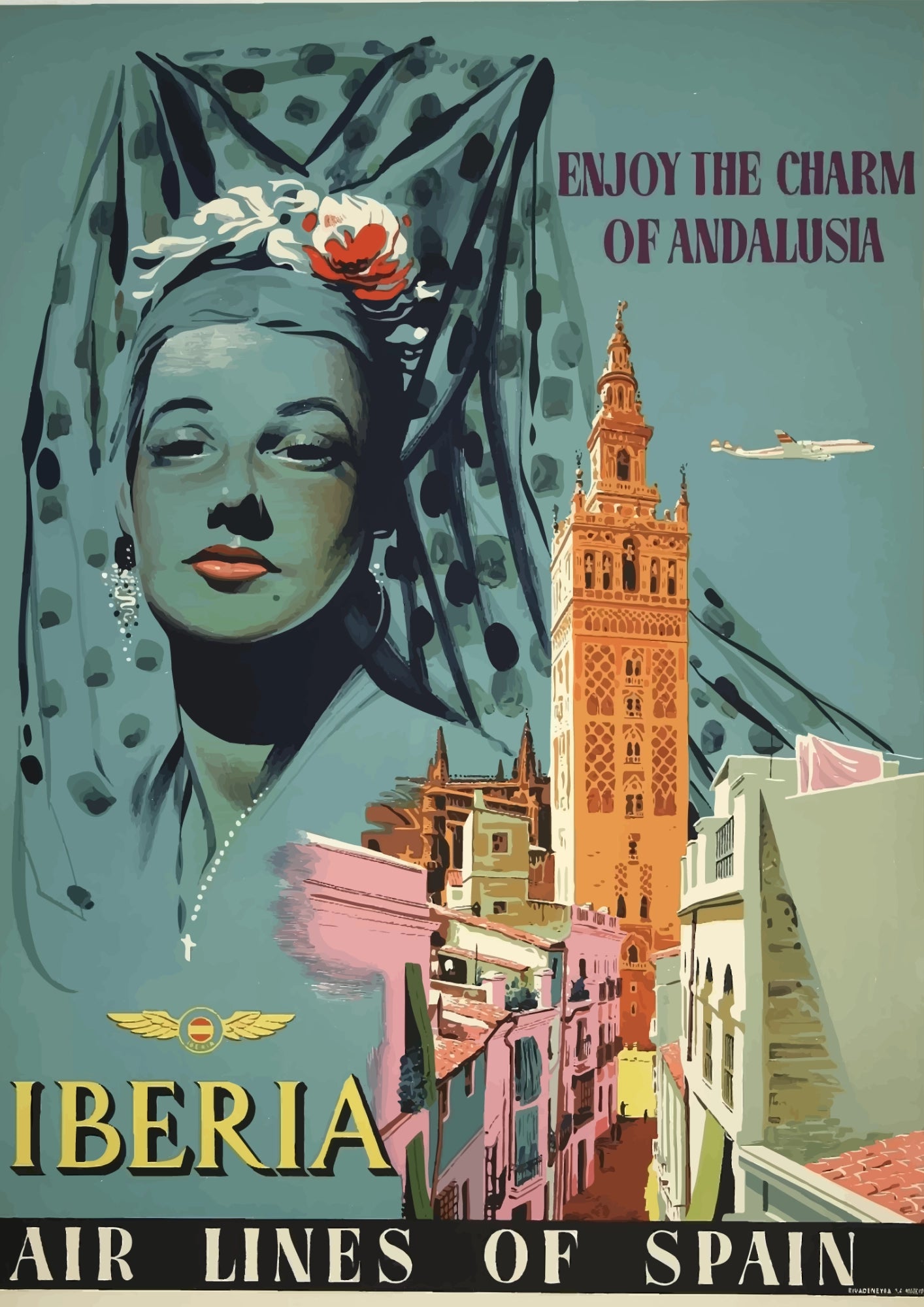 Andaluzja Piękno i Kultura Plakat