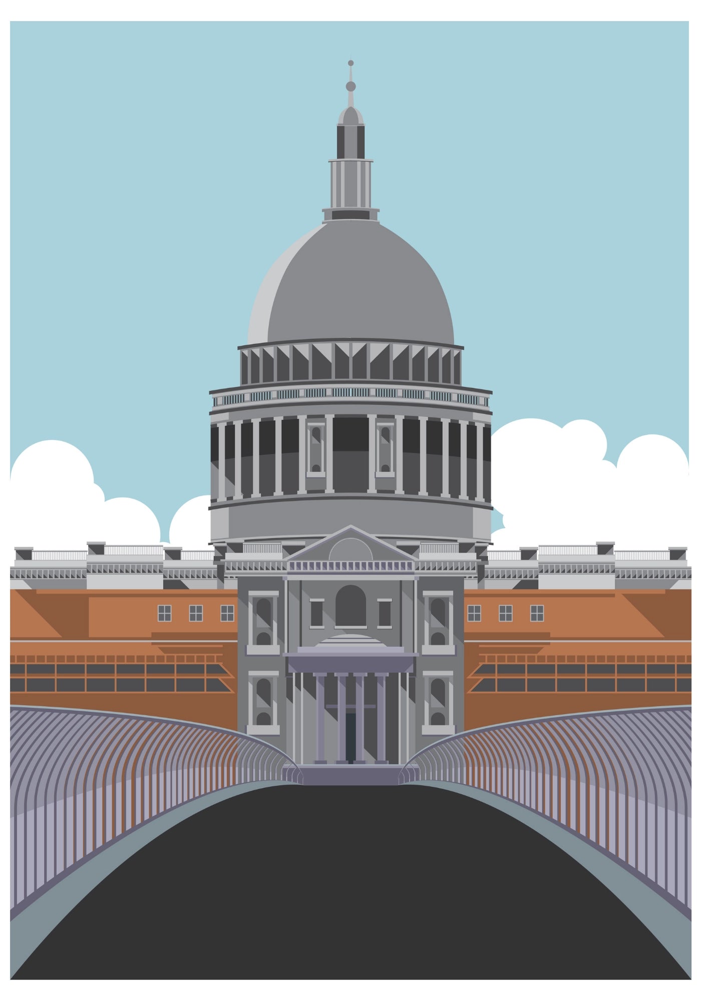 Klasyczna Kopuła z Nowoczesną Perspektywą Plakat