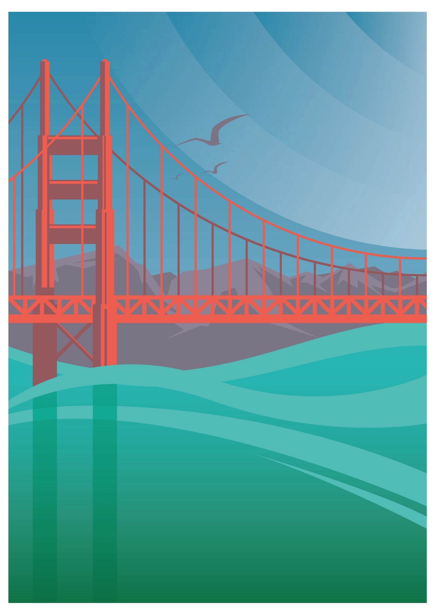 Most Golden Gate o Świcie - Plakat