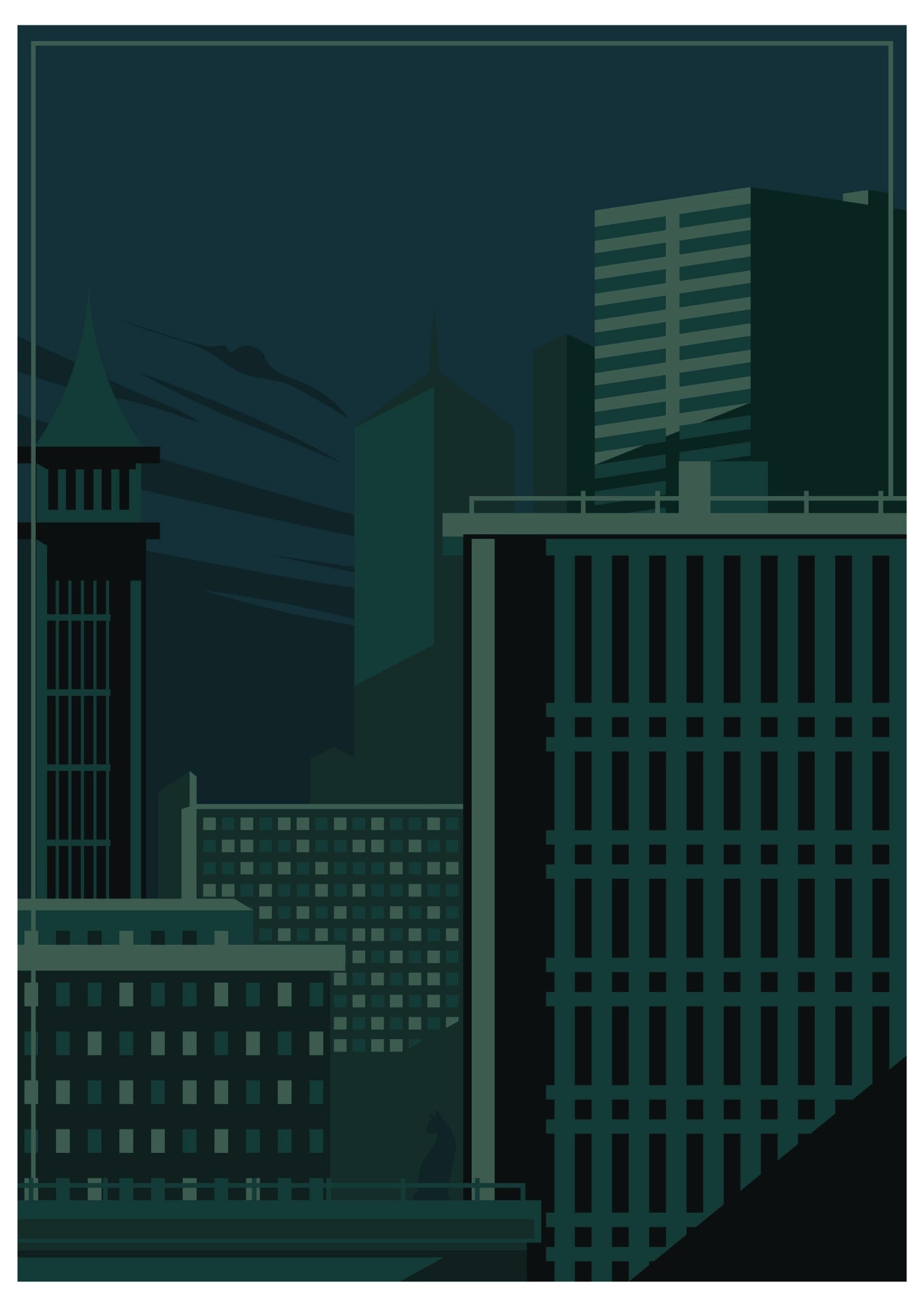 Mroczna Metropolia Nocą - Plakat