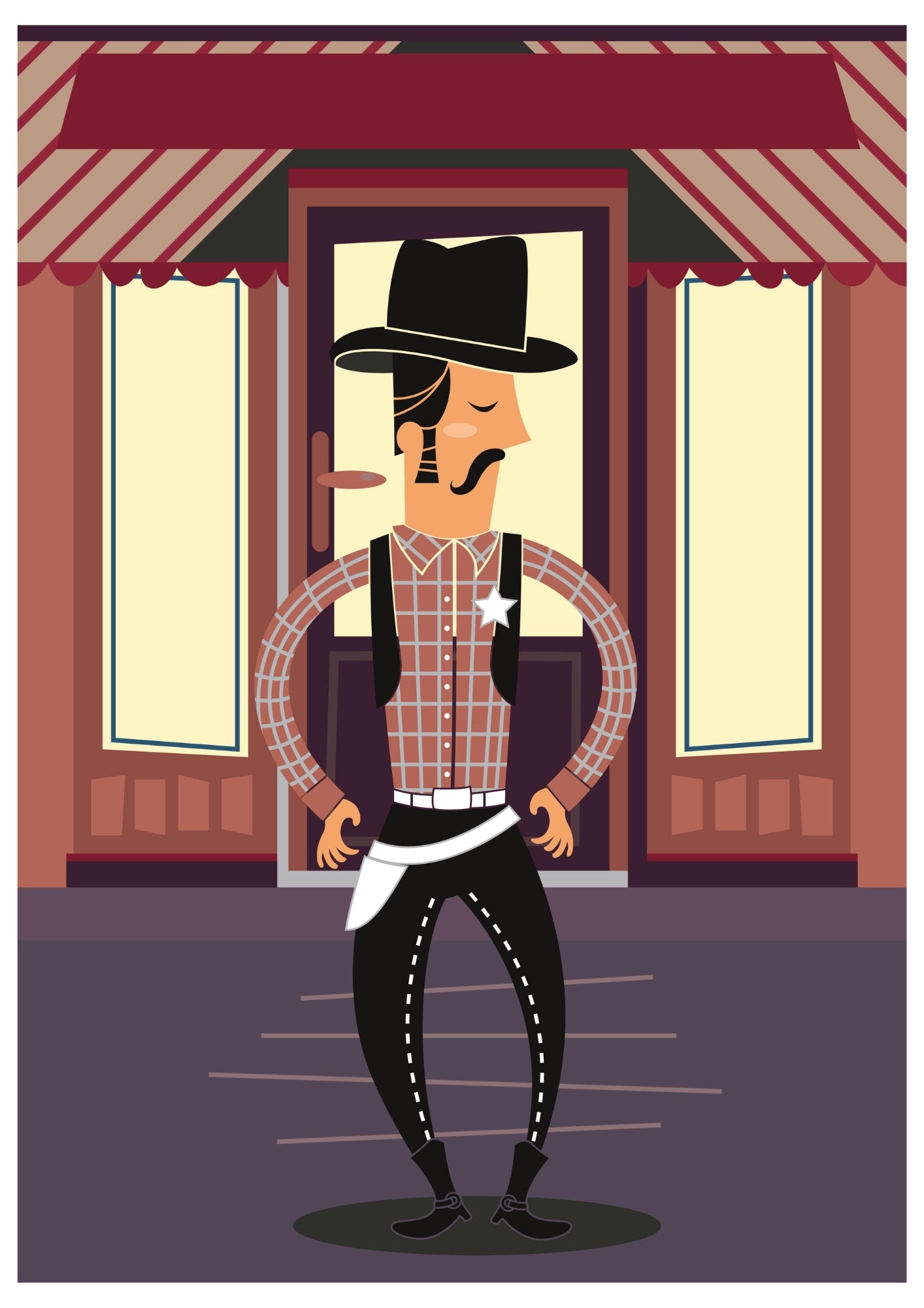 Westernowy Szeryf na Dzikim Zachodzie - Plakat