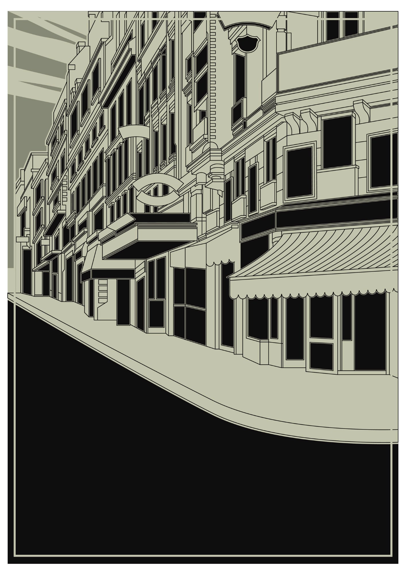 Retro Uliczka w Mieście - Plakat