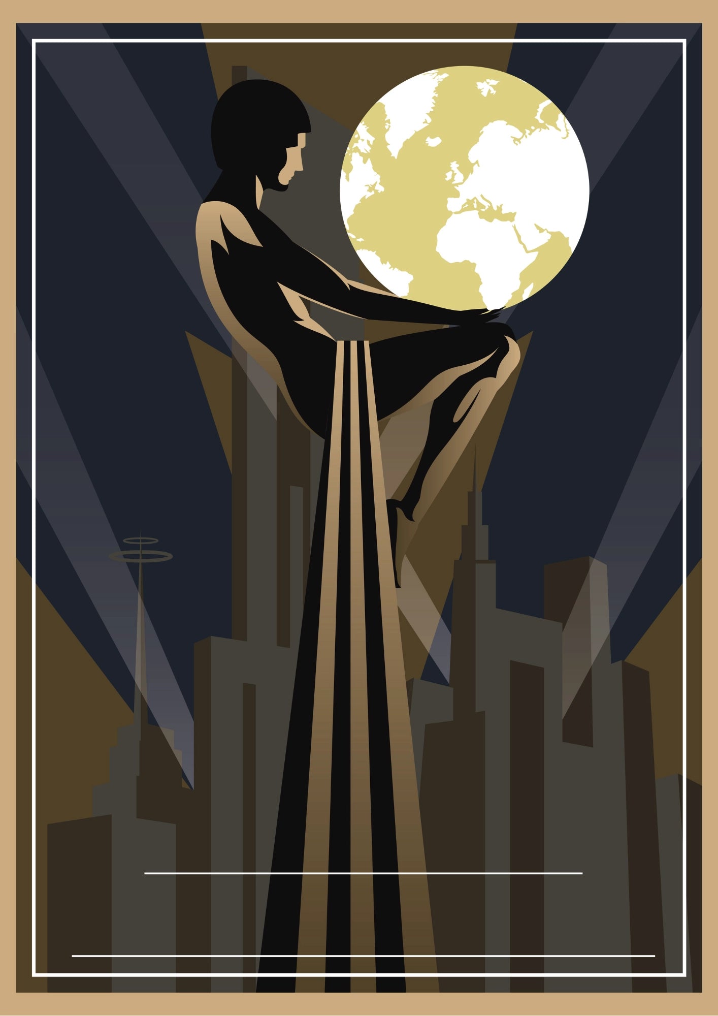 Kosmiczna Bogini nad Miastem – Plakat