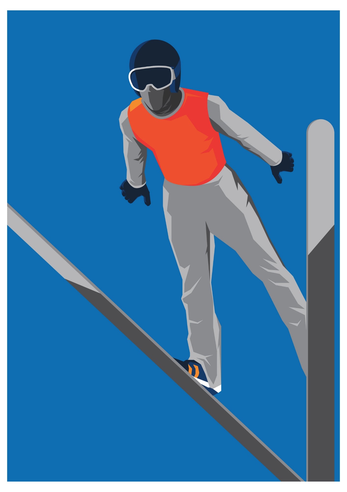 Skoczek narciarski w locie – Plakat