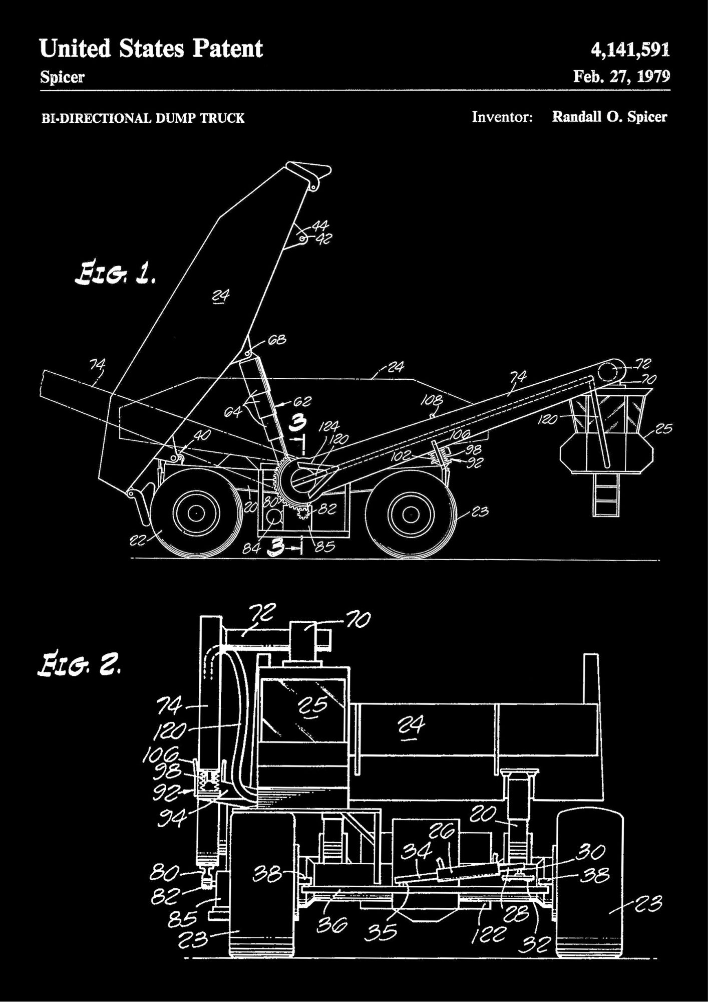 Patent na Terrestial-Celestial Display z 1967 Roku na Białym Tle Plakat