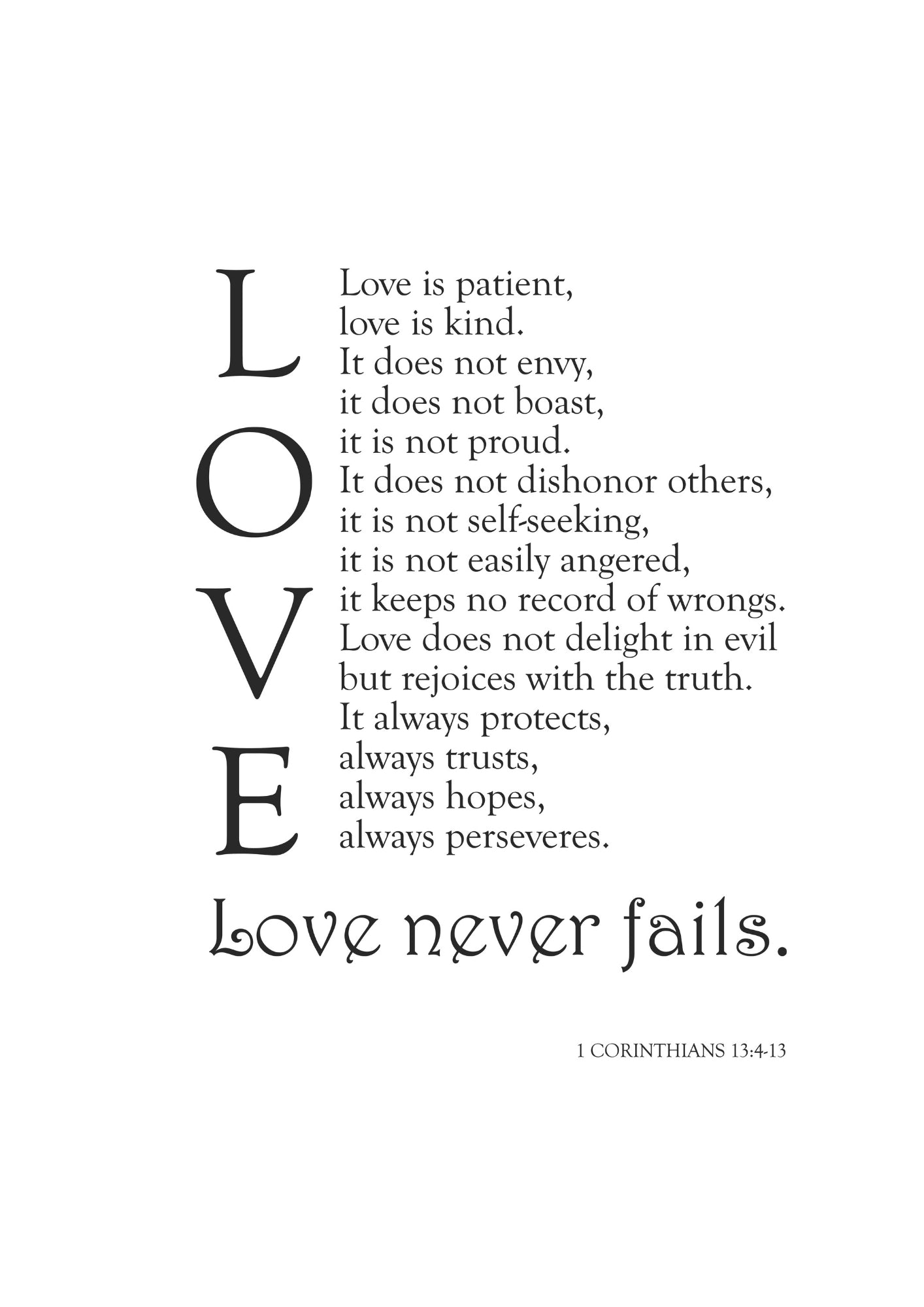 Miłość Jest Cierpliwa Plakat