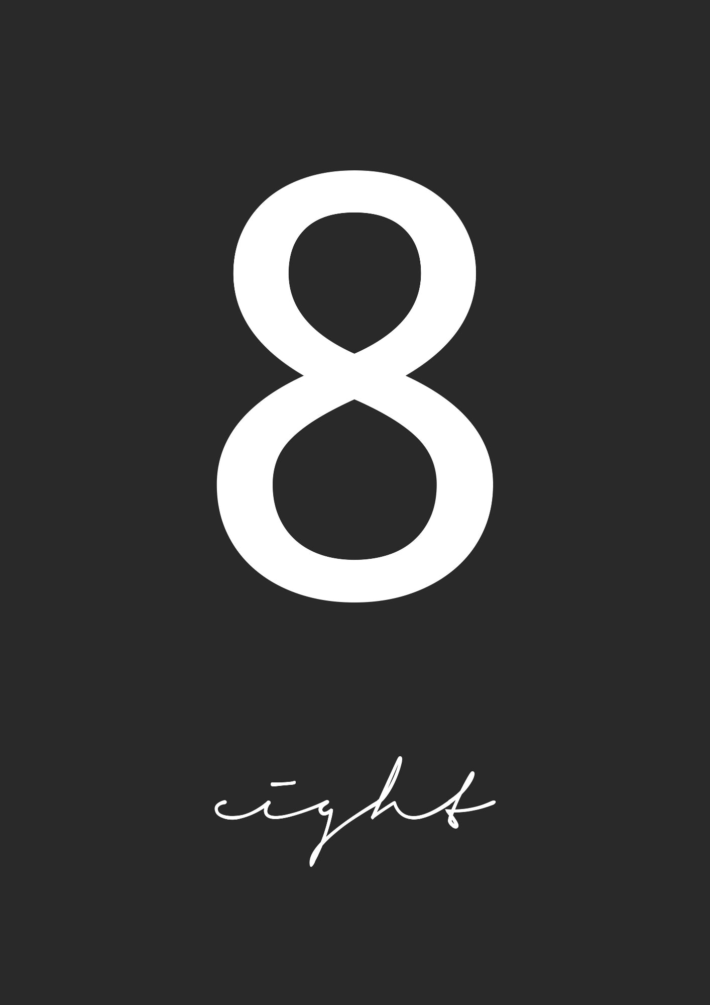 Minimalistyczna Ósemka w Ramce Plakat