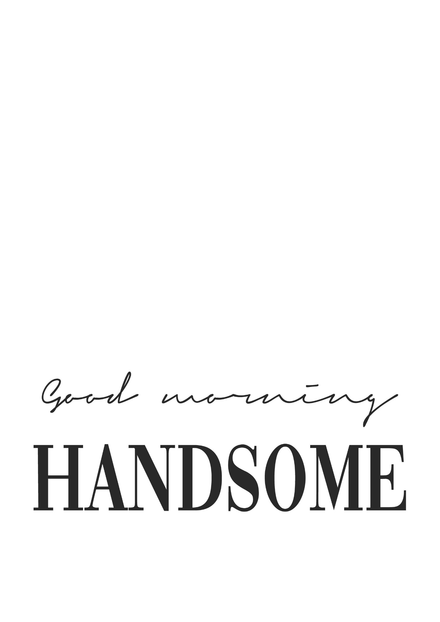 Dzień Dobry Przystojny Plakat