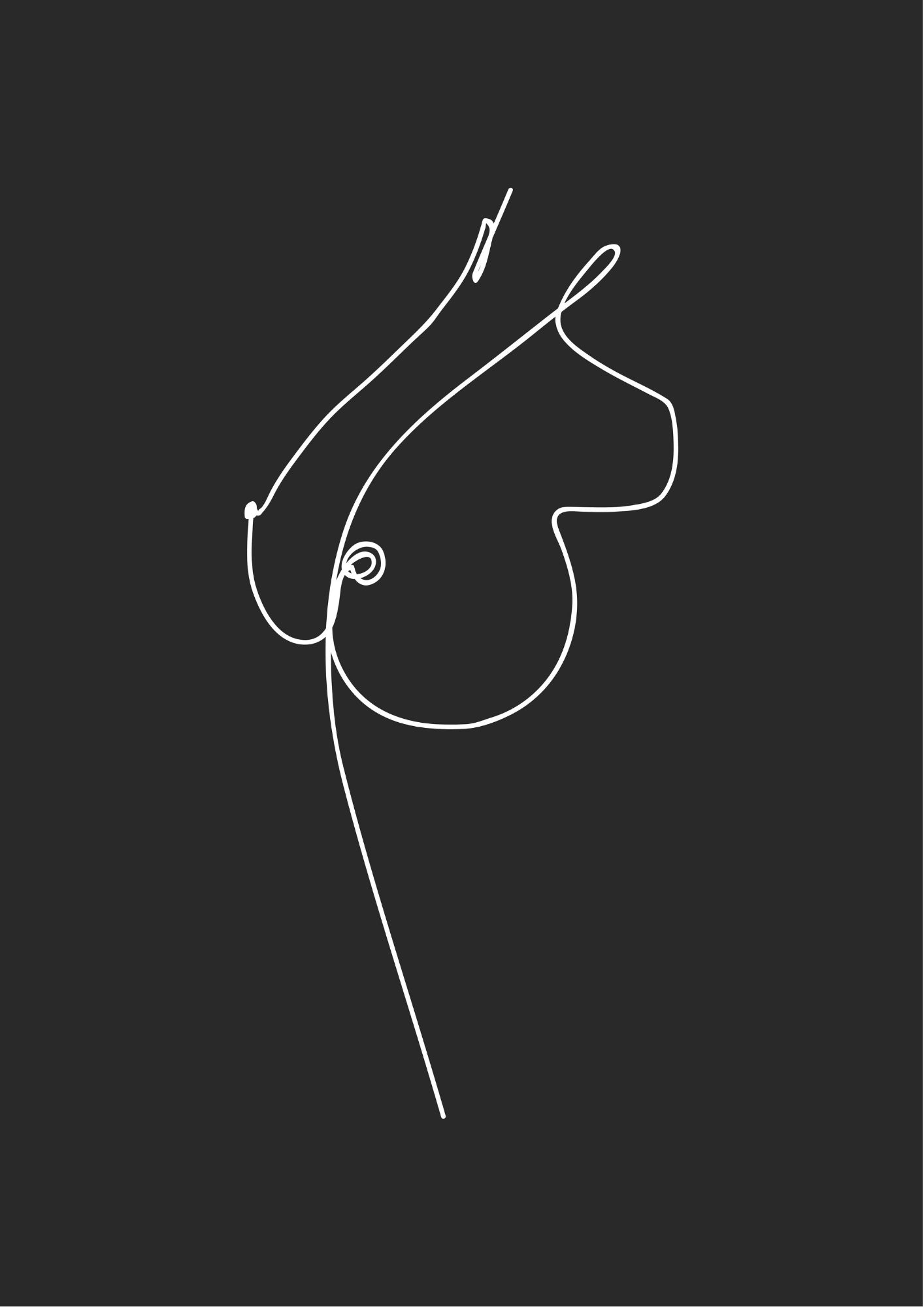 Minimalistyczna Linia Ciała Plakat