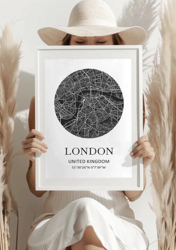 Mapa Londynu Geometryczny Plakat