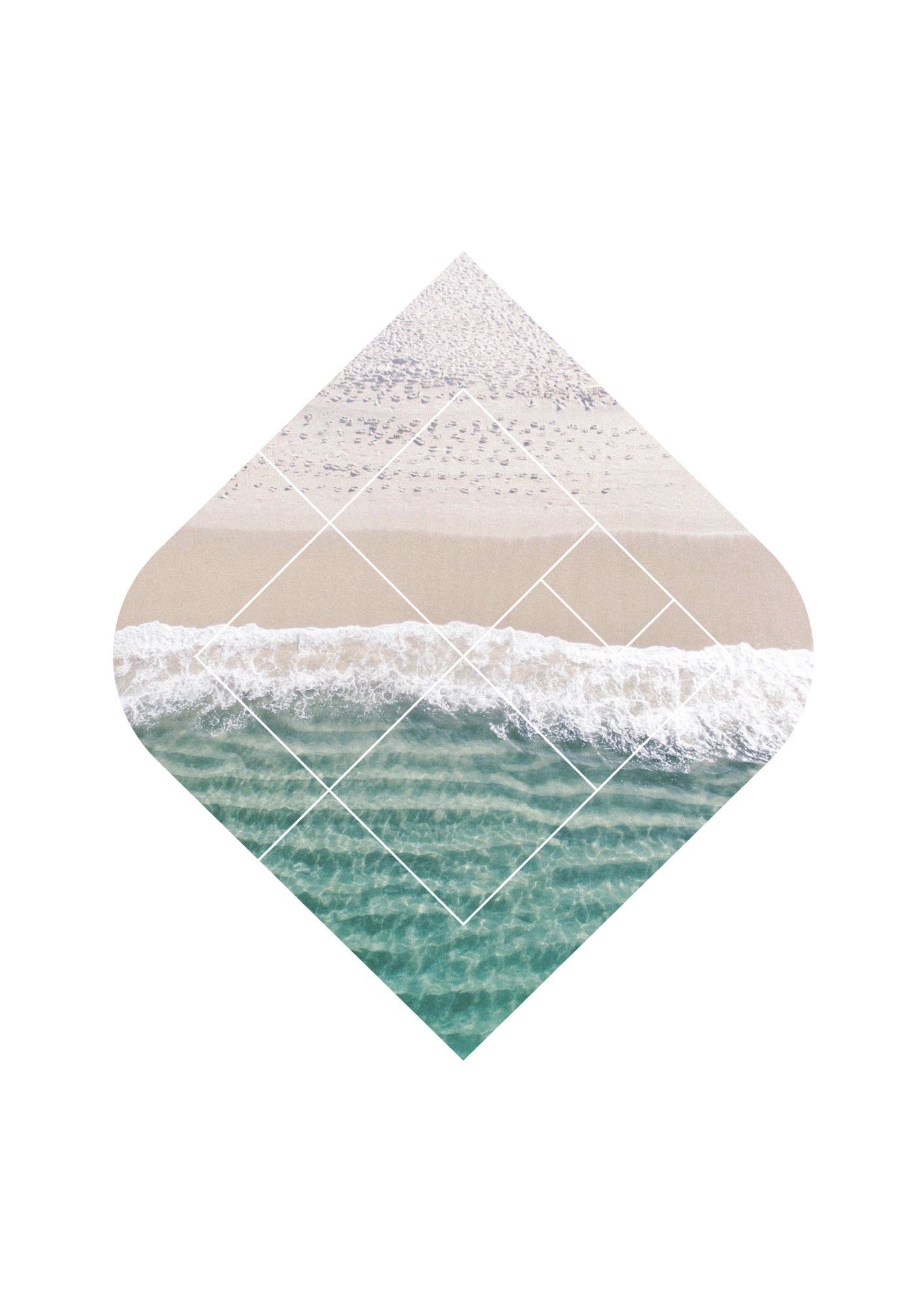 Geometryczne Inspiracje Plażowe Plakat