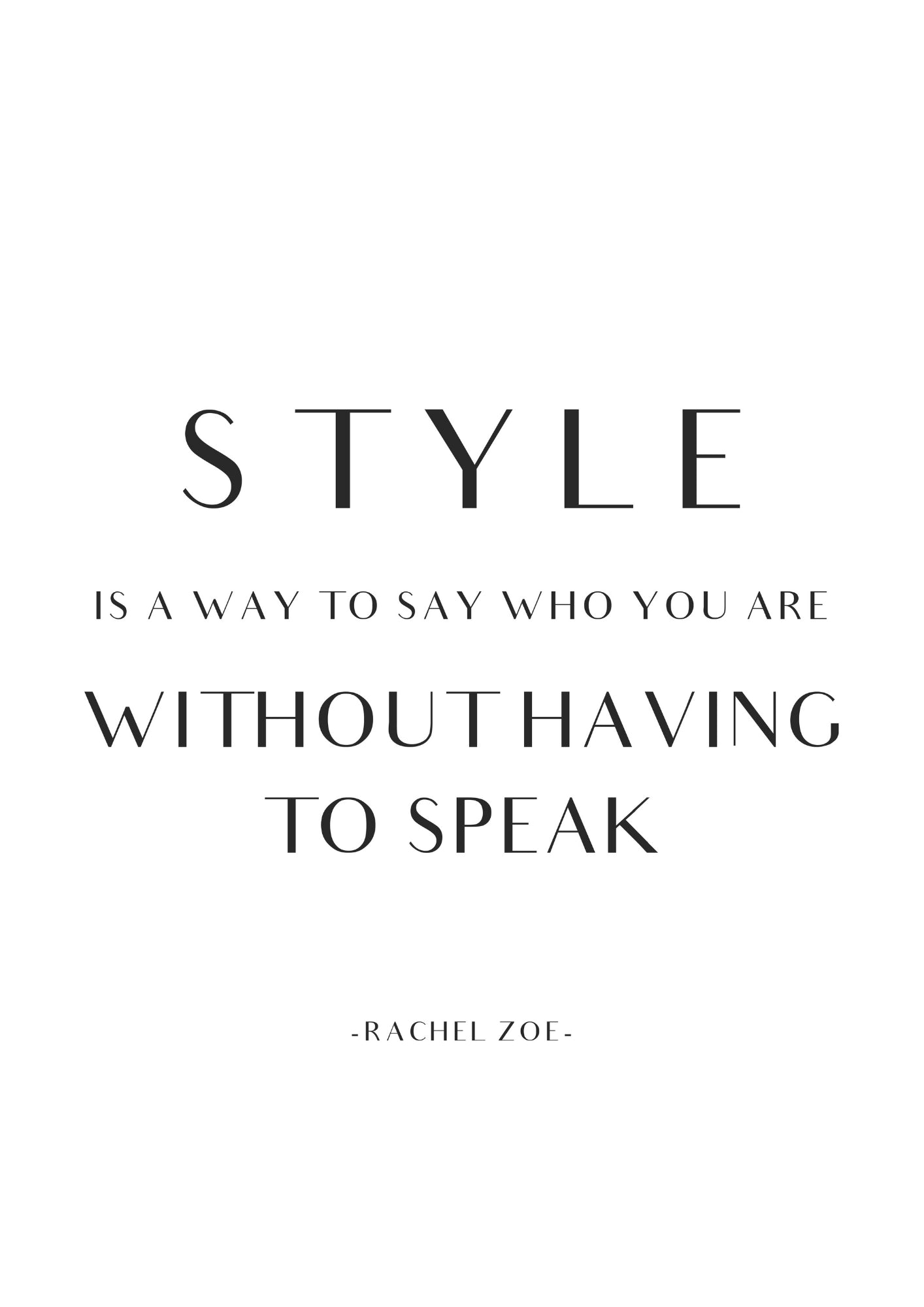 Stylowa Siła Cichego Wyrazu Plakat