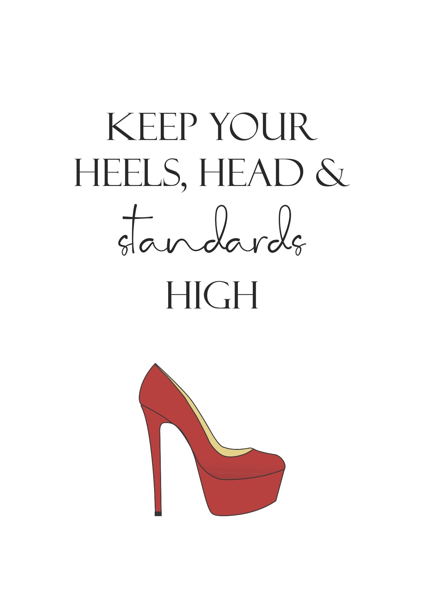 Wysokie Obcasy Motywujący Plakat