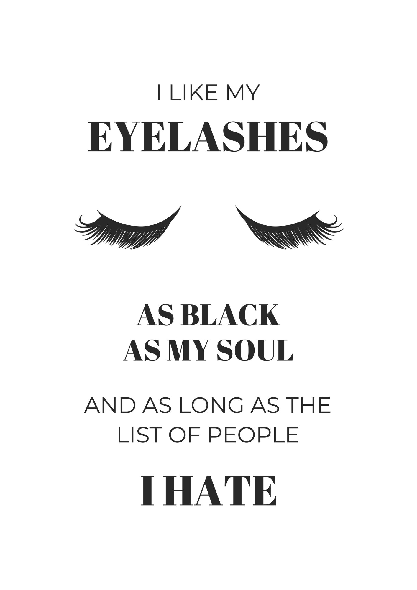 Czarna Dusza Rzęs Plakat