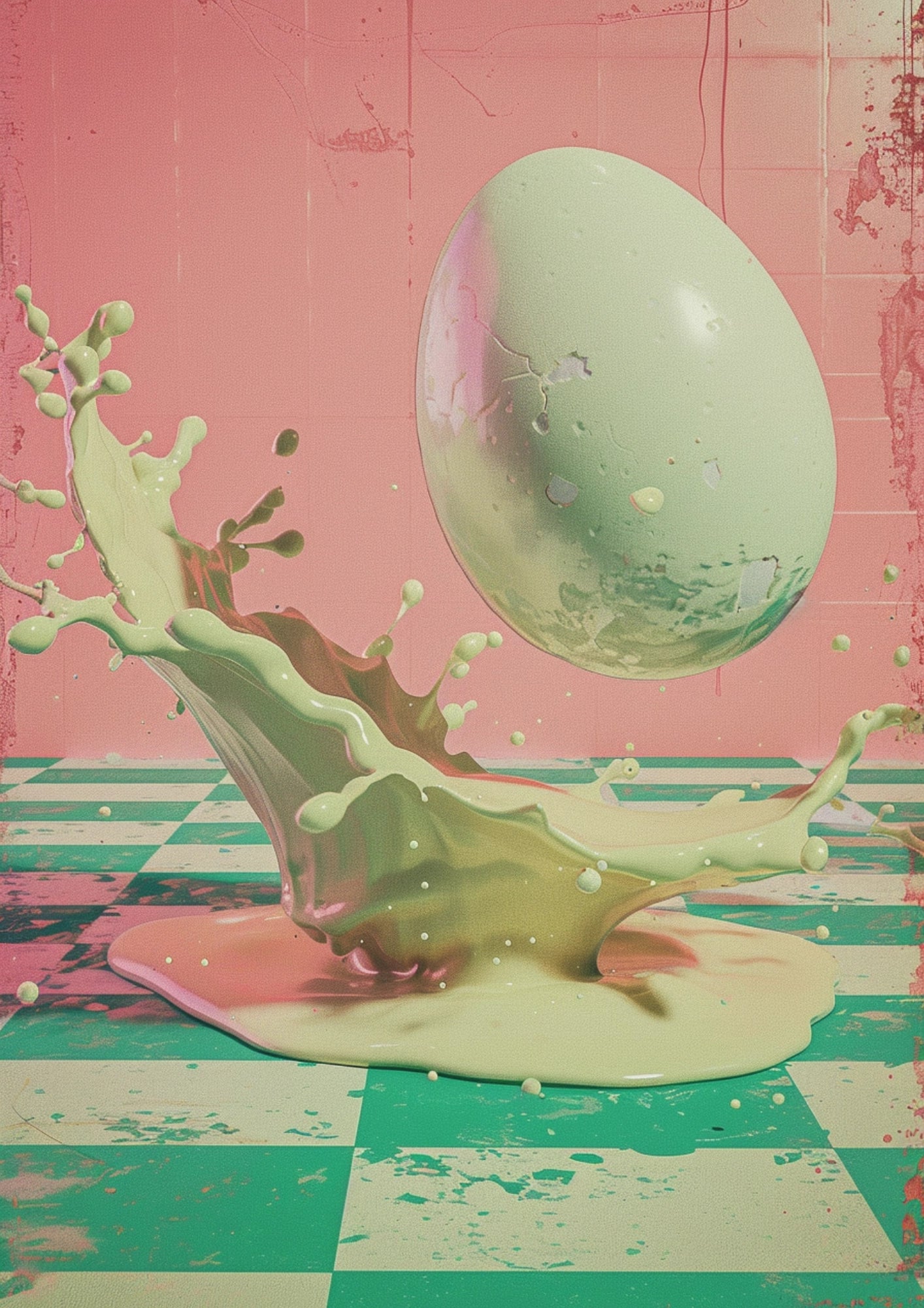 Ekspresja Pastelowego Rozbryzgu Plakat