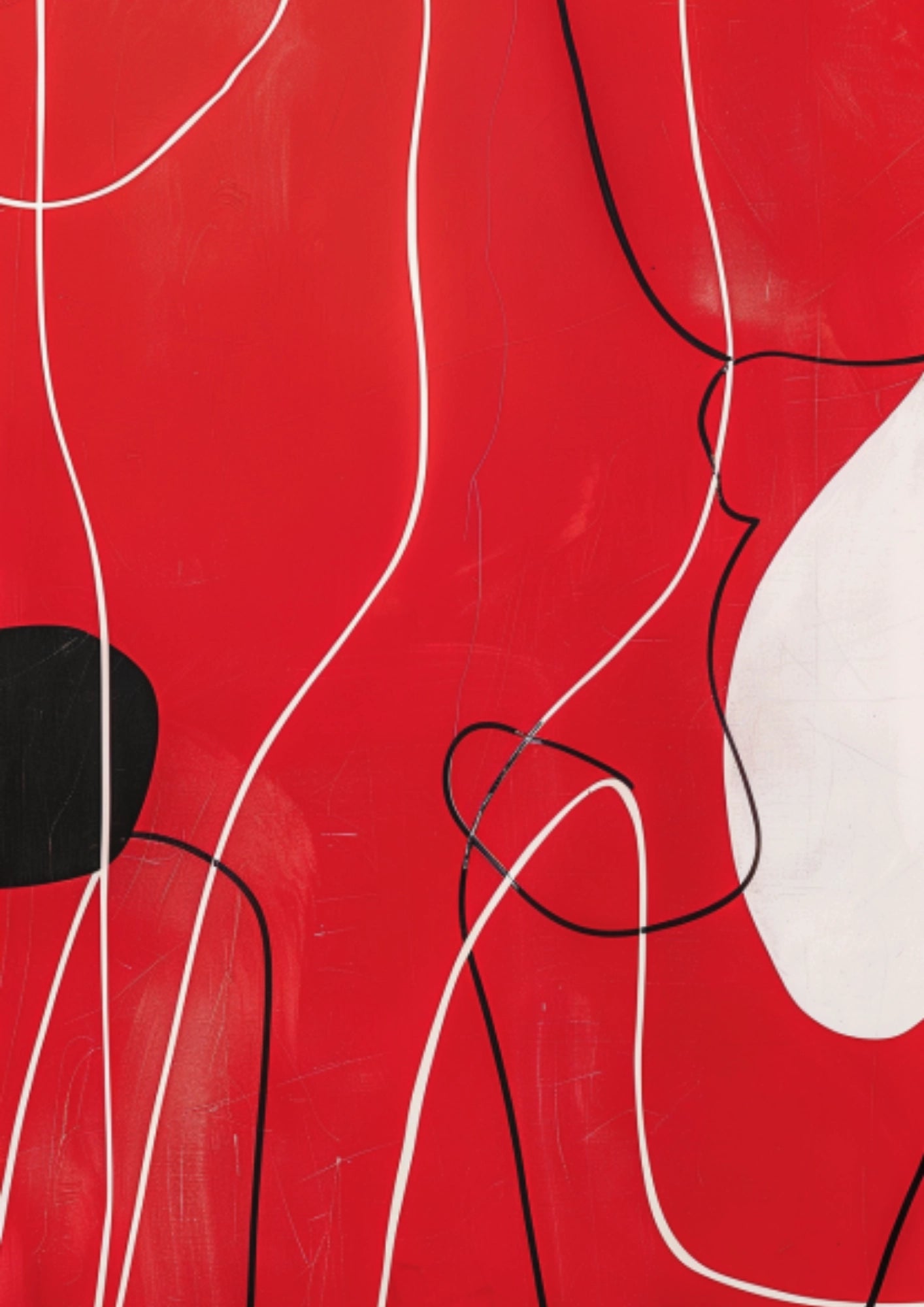 Abstrakcyjna Czerwień Linii Plakat