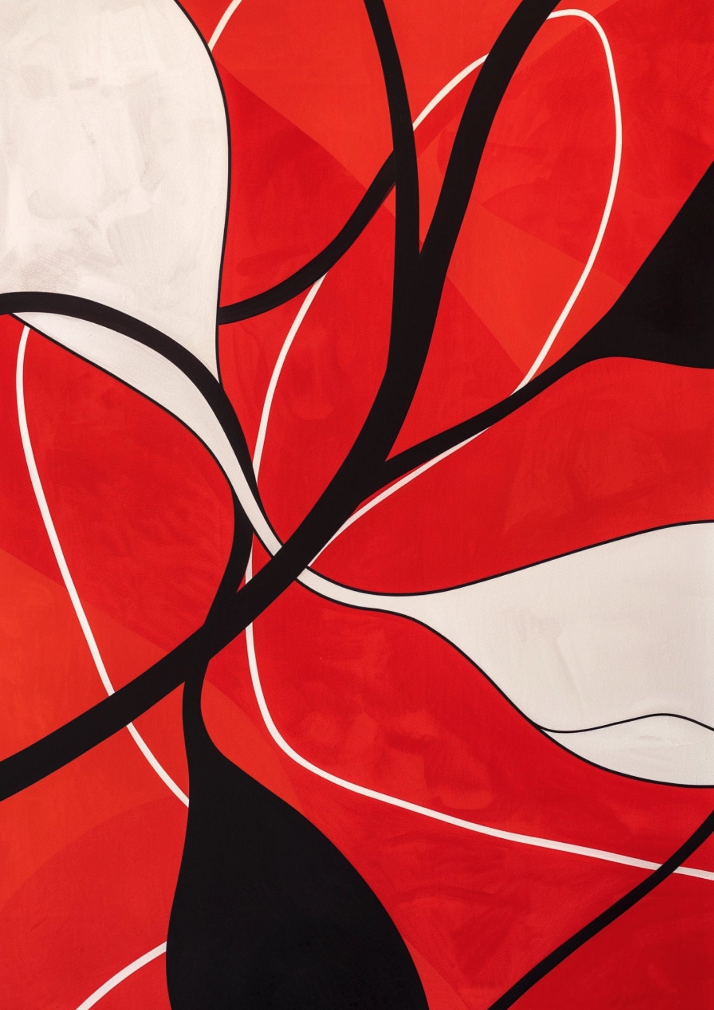 Abstrakcyjna Czerwień Sztuki Plakat