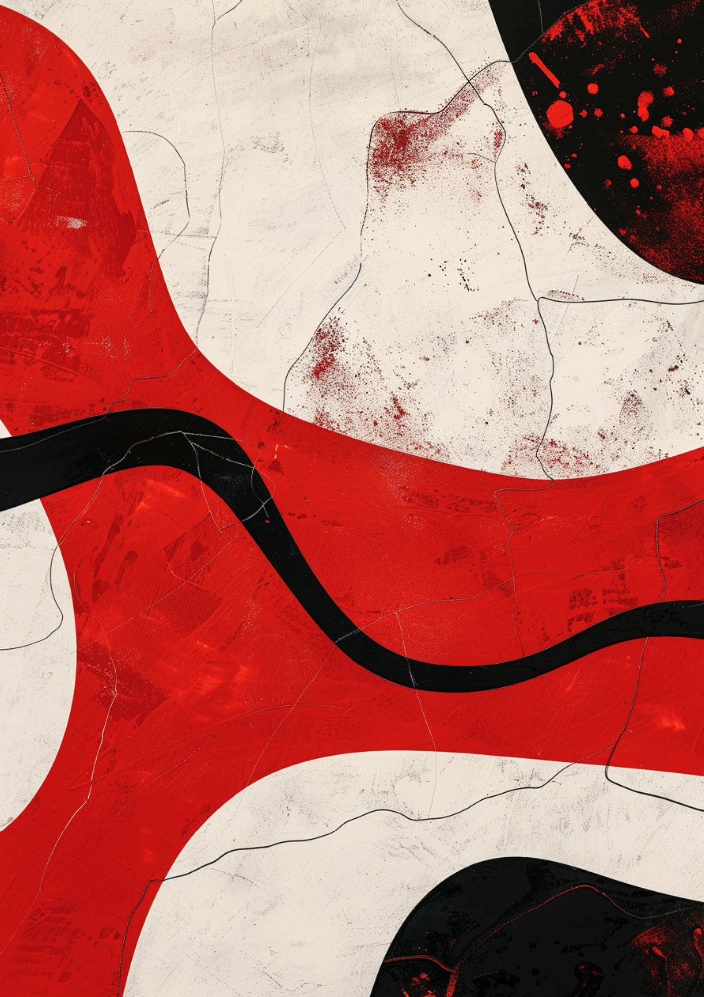 Abstrakcyjna Energia Czerwieni Plakat