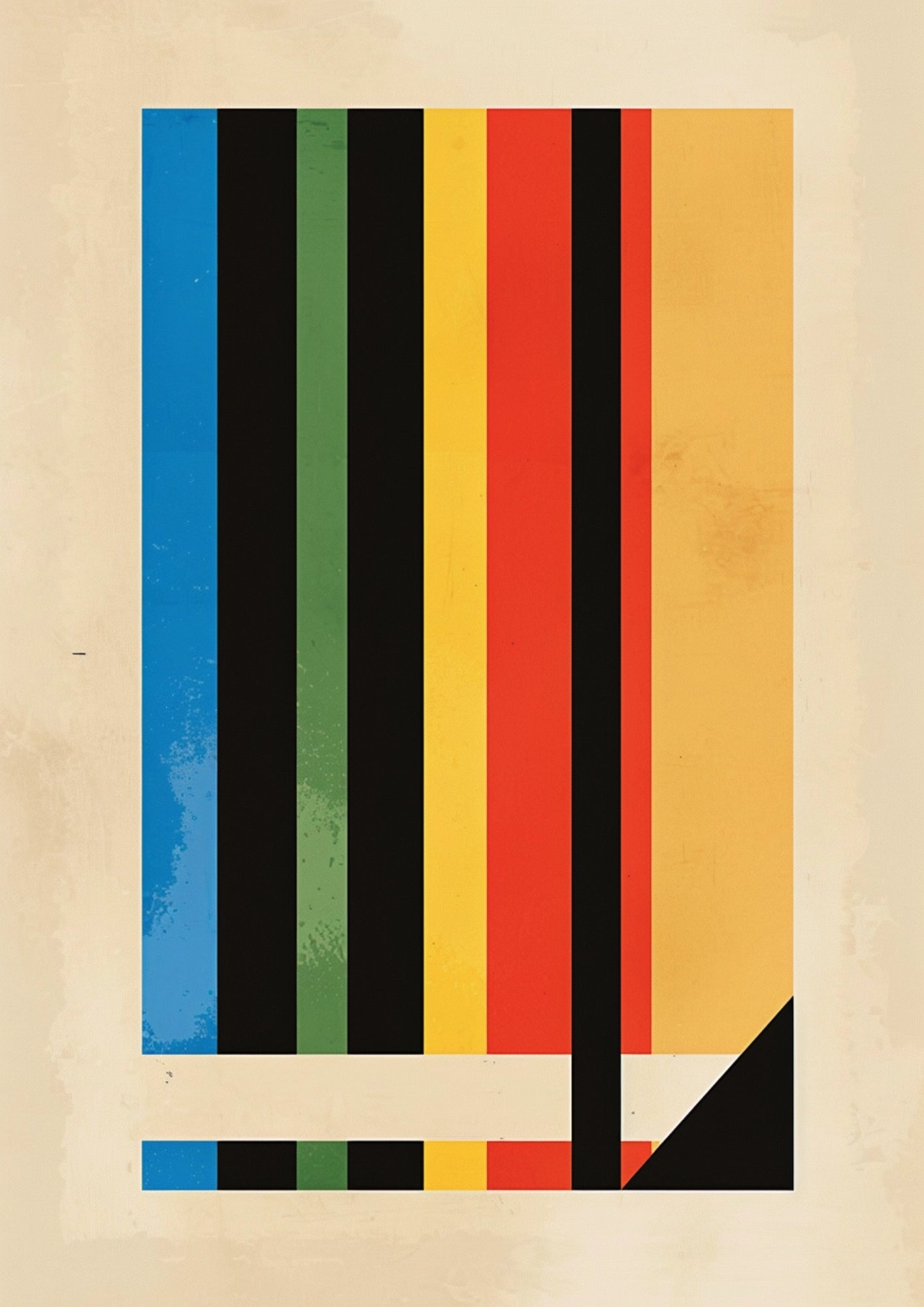 Kolorowe Geometryczne Linie Plakat