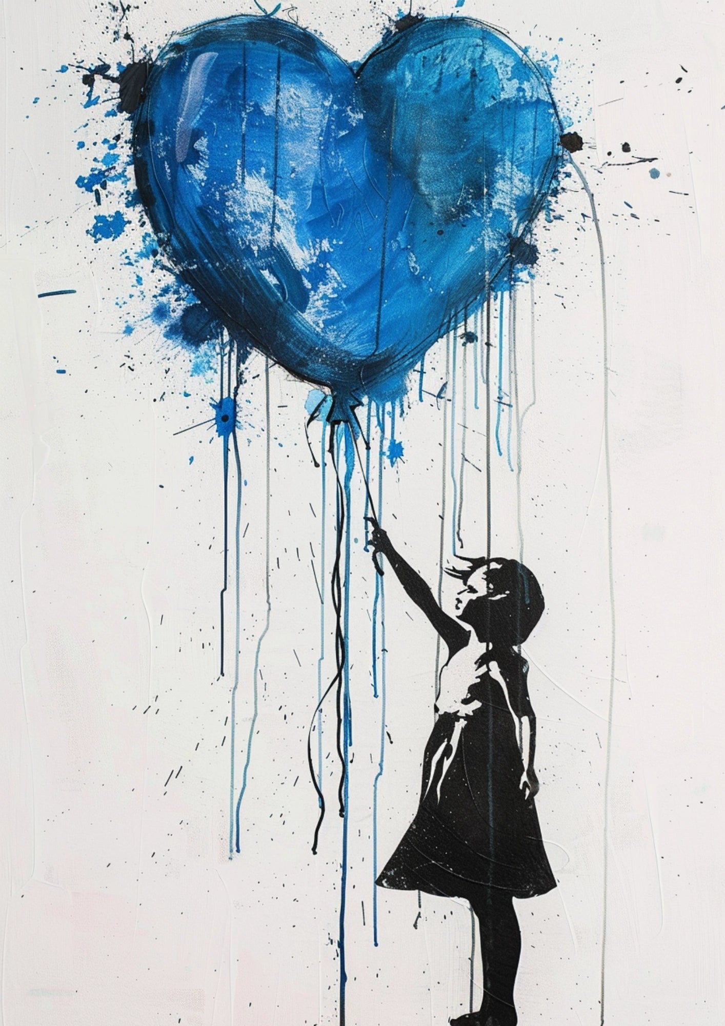 Dziewczynka z Niebieskim Sercem Plakat.