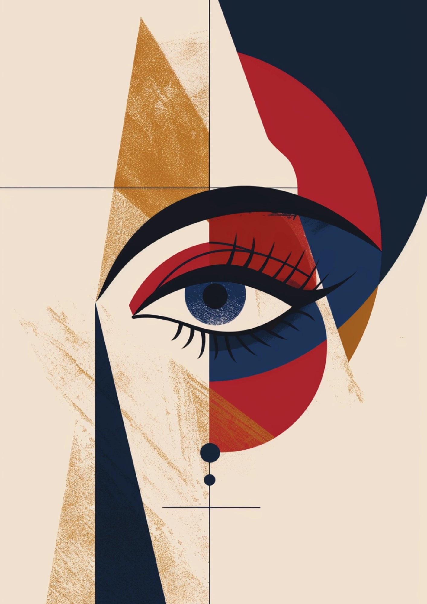 Kobieca Geometryczna Sztuka Plakat