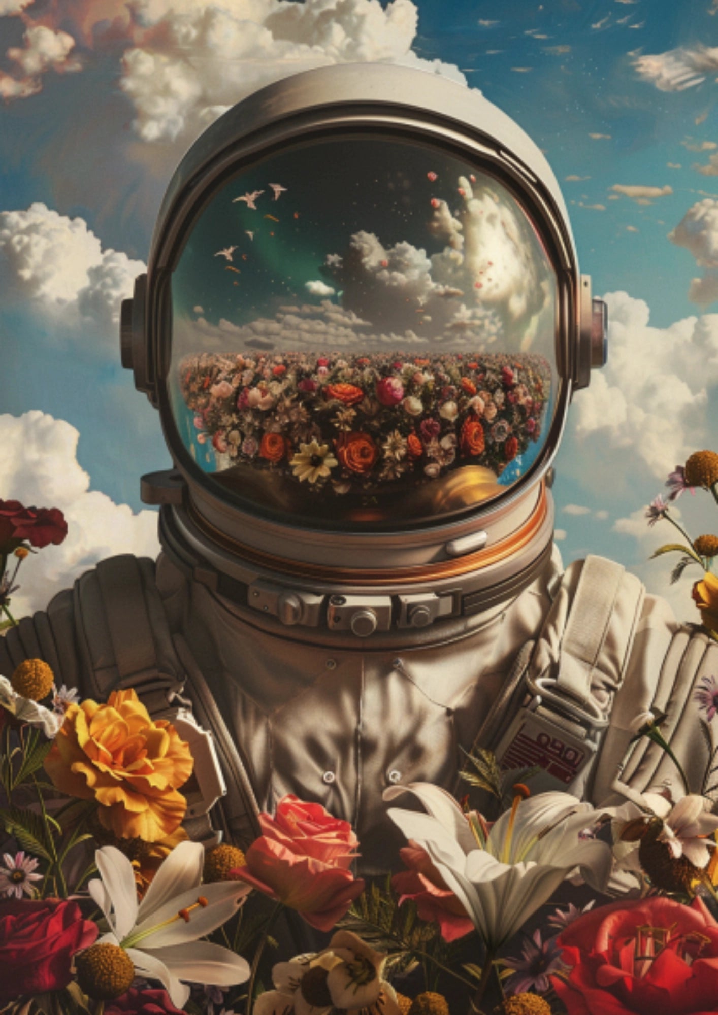 Kosmiczne Marzenia Kwiatów Plakat