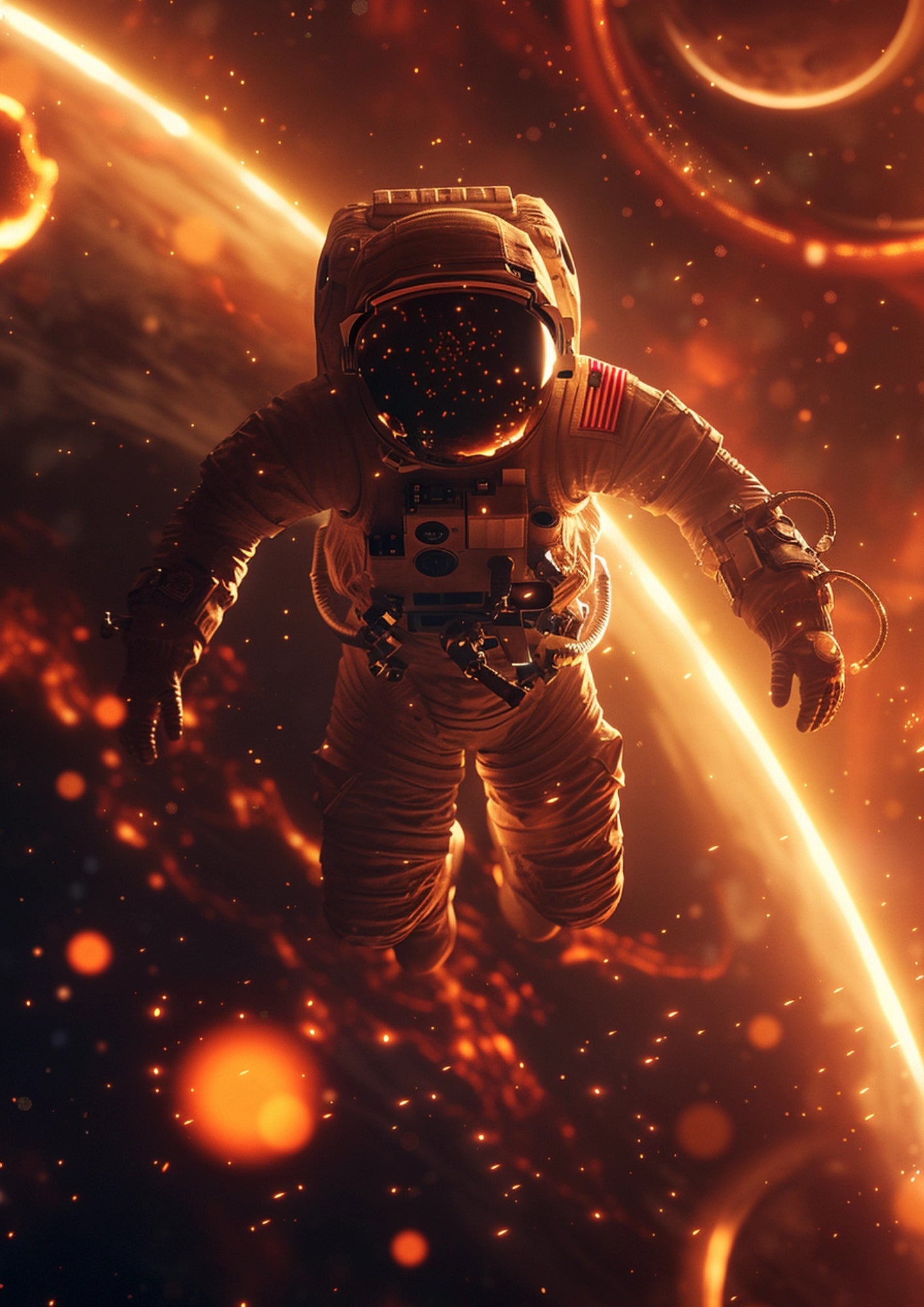 Kosmiczna Podróż Astronauty Plakat