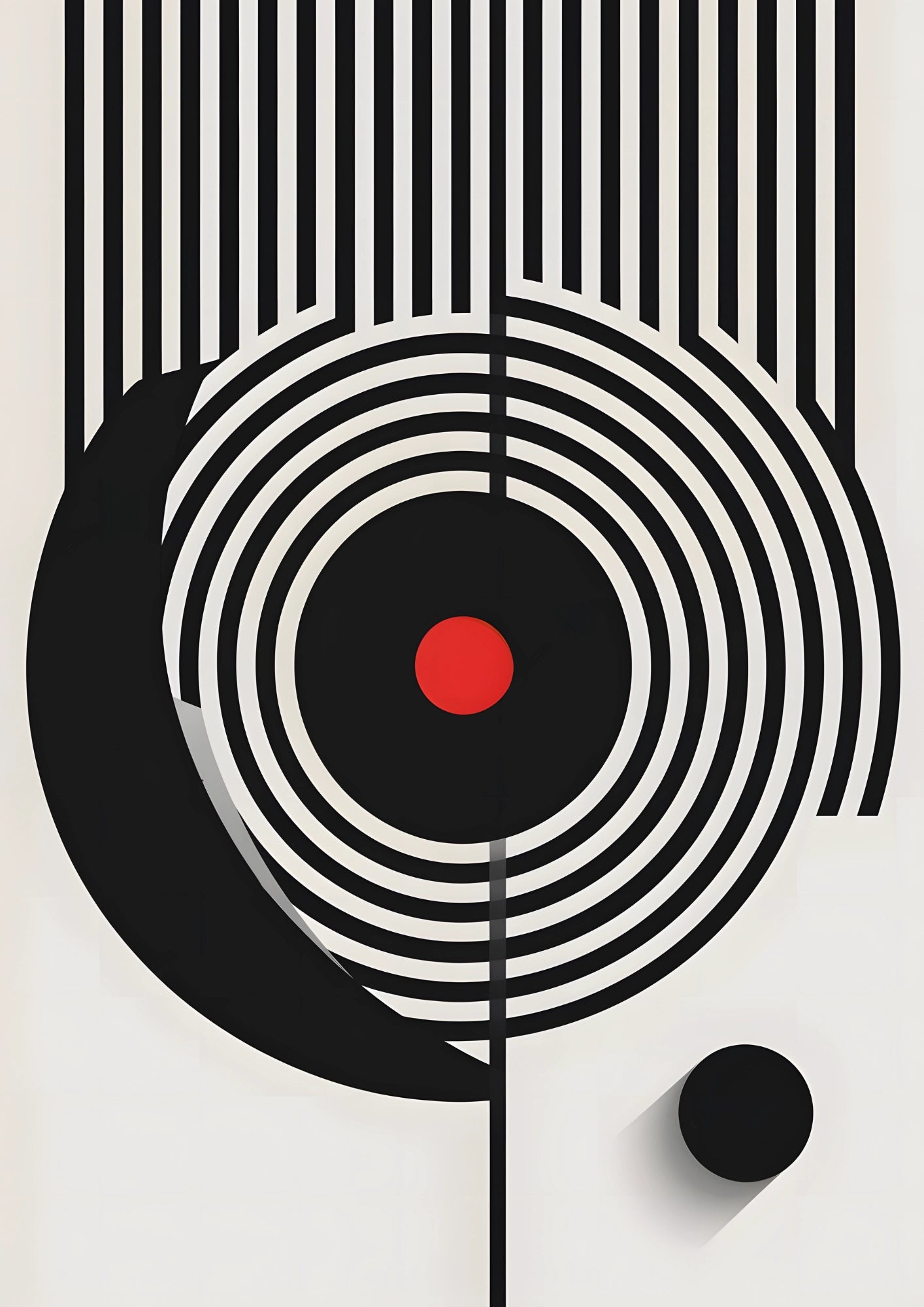 Geometria Czarno-Białe Kontrasty Plakat