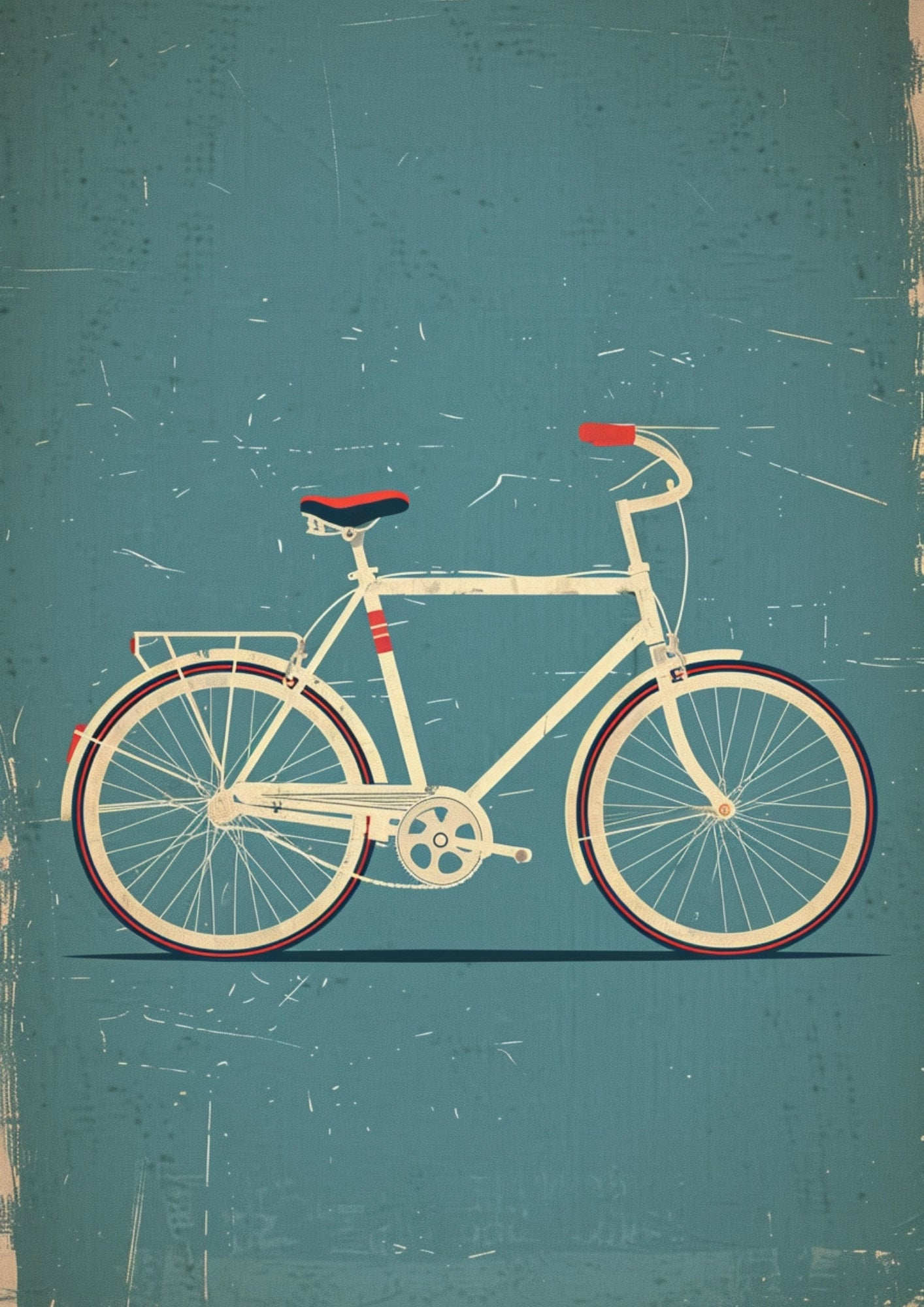 Retro Stylowy Rower Plakat